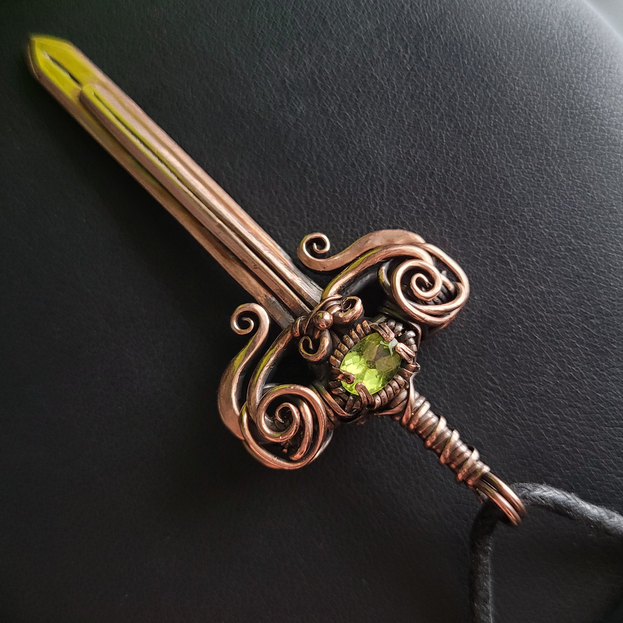 Peridot Sword Necklace