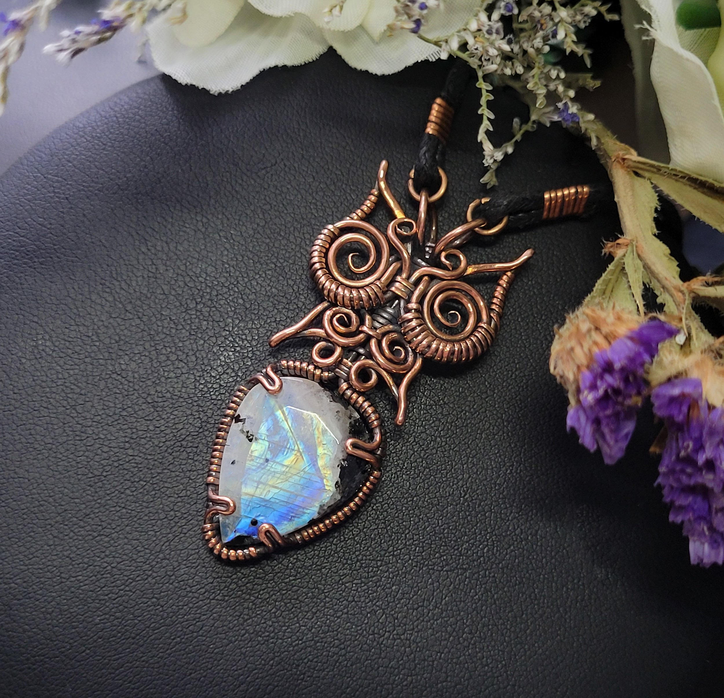 Moonstone Butterfly Necklace