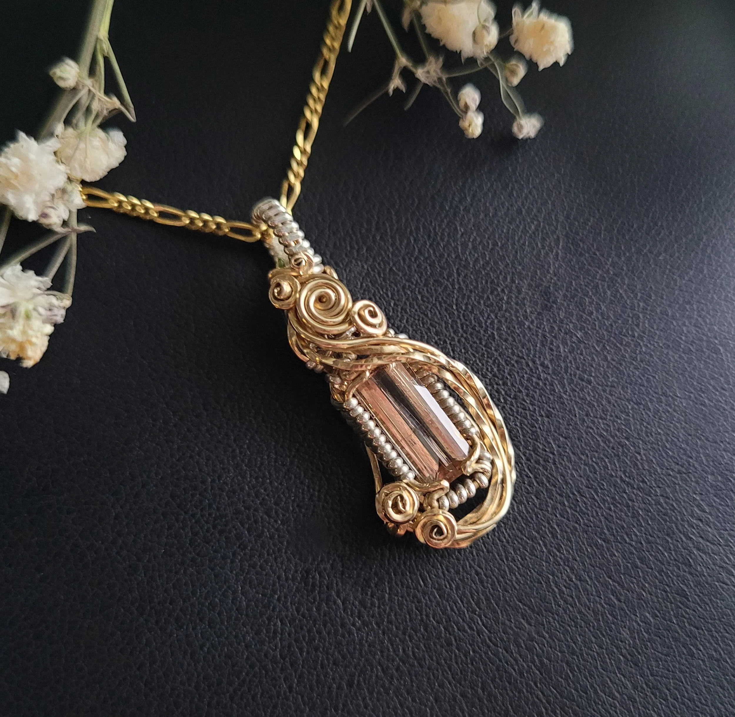 Pink Tourmaline 14k GF