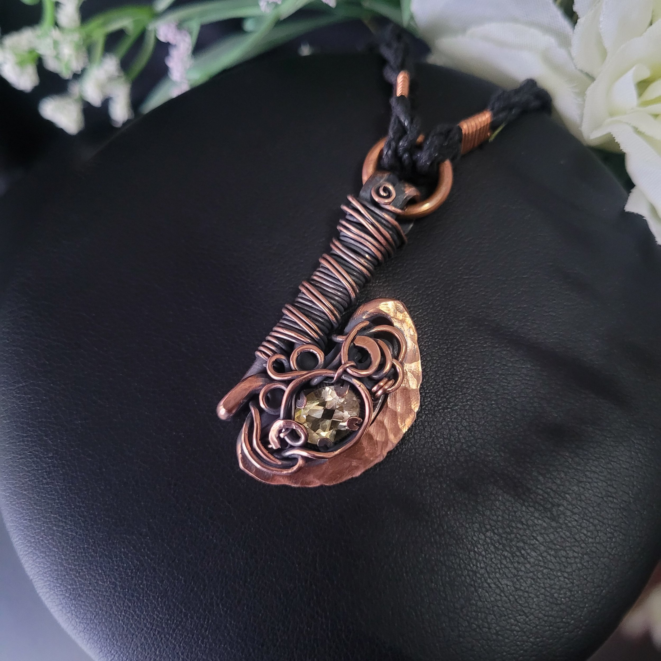 Citrine Axe Necklace