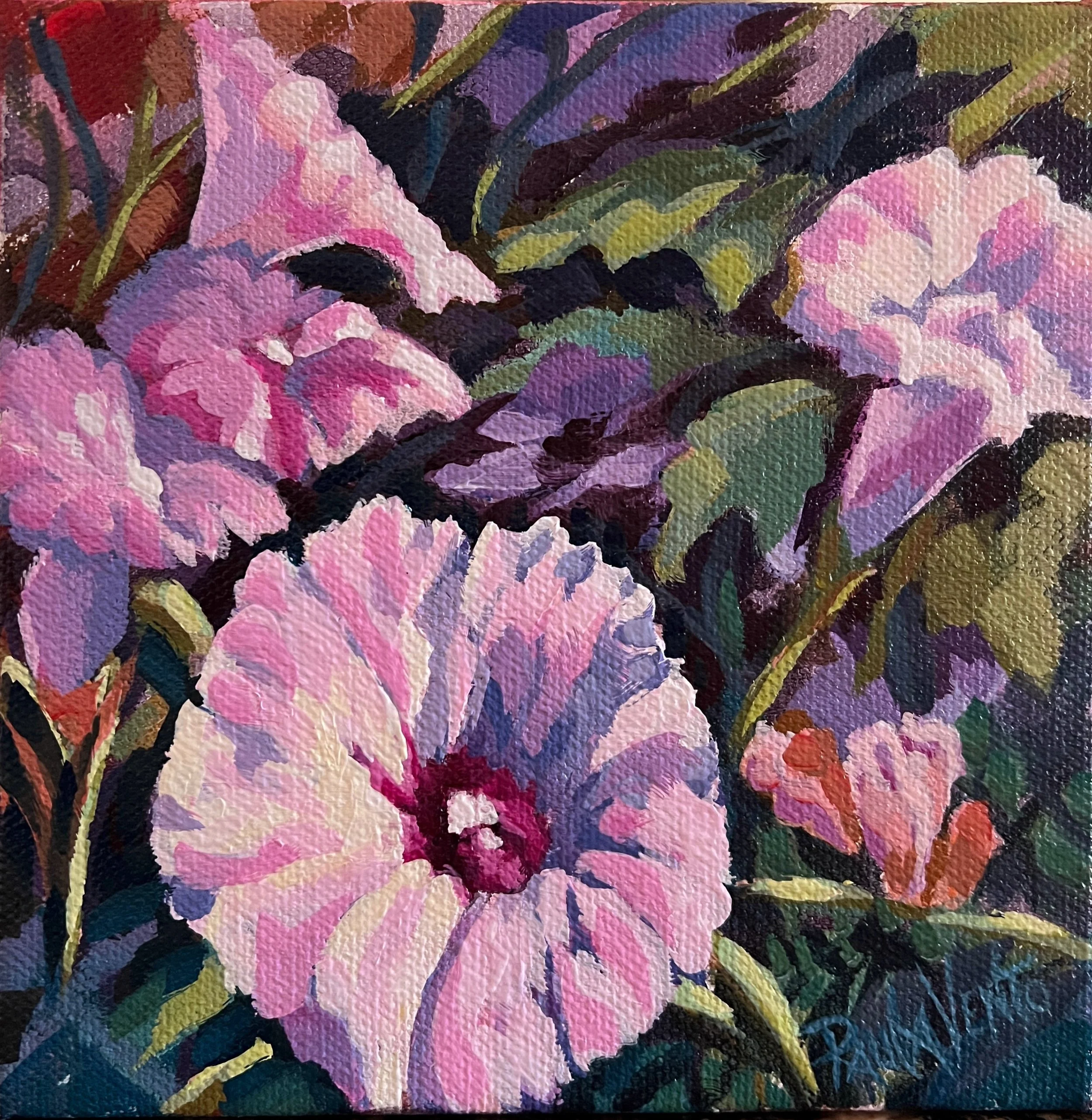 Morning Glories (6" x 6")