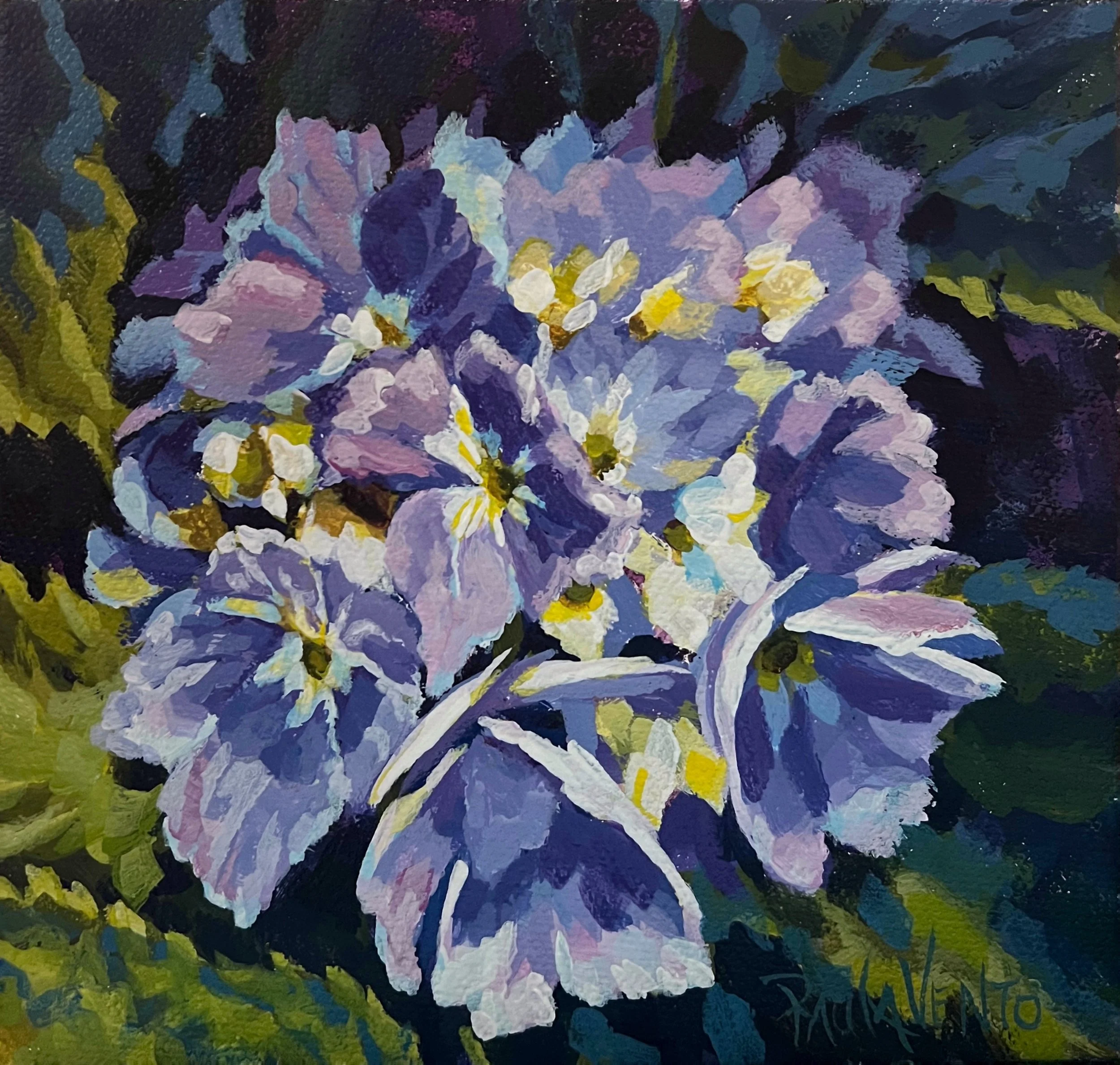 Hydrangea Blues (6"x6")