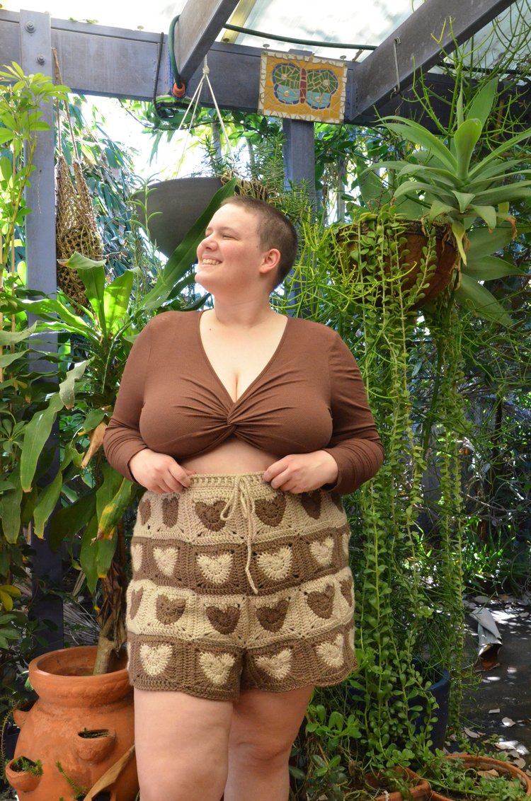 Sweetheart Shorts — Crochet Pattern for Patchwork Shorts with
