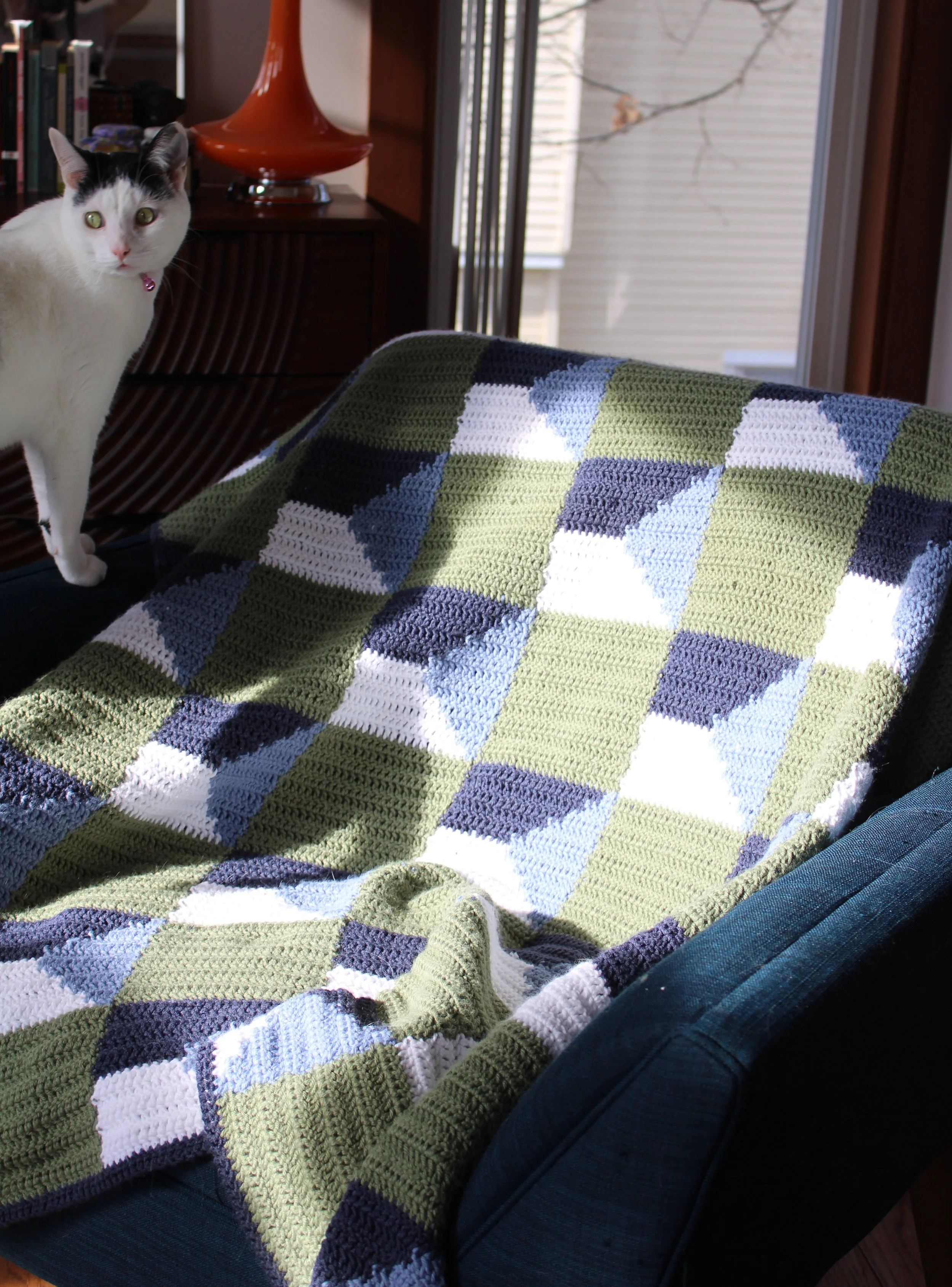 Park Avenue Throw — Beginner-Friendly Crochet Pattern for Mid-Century Modern Blanket