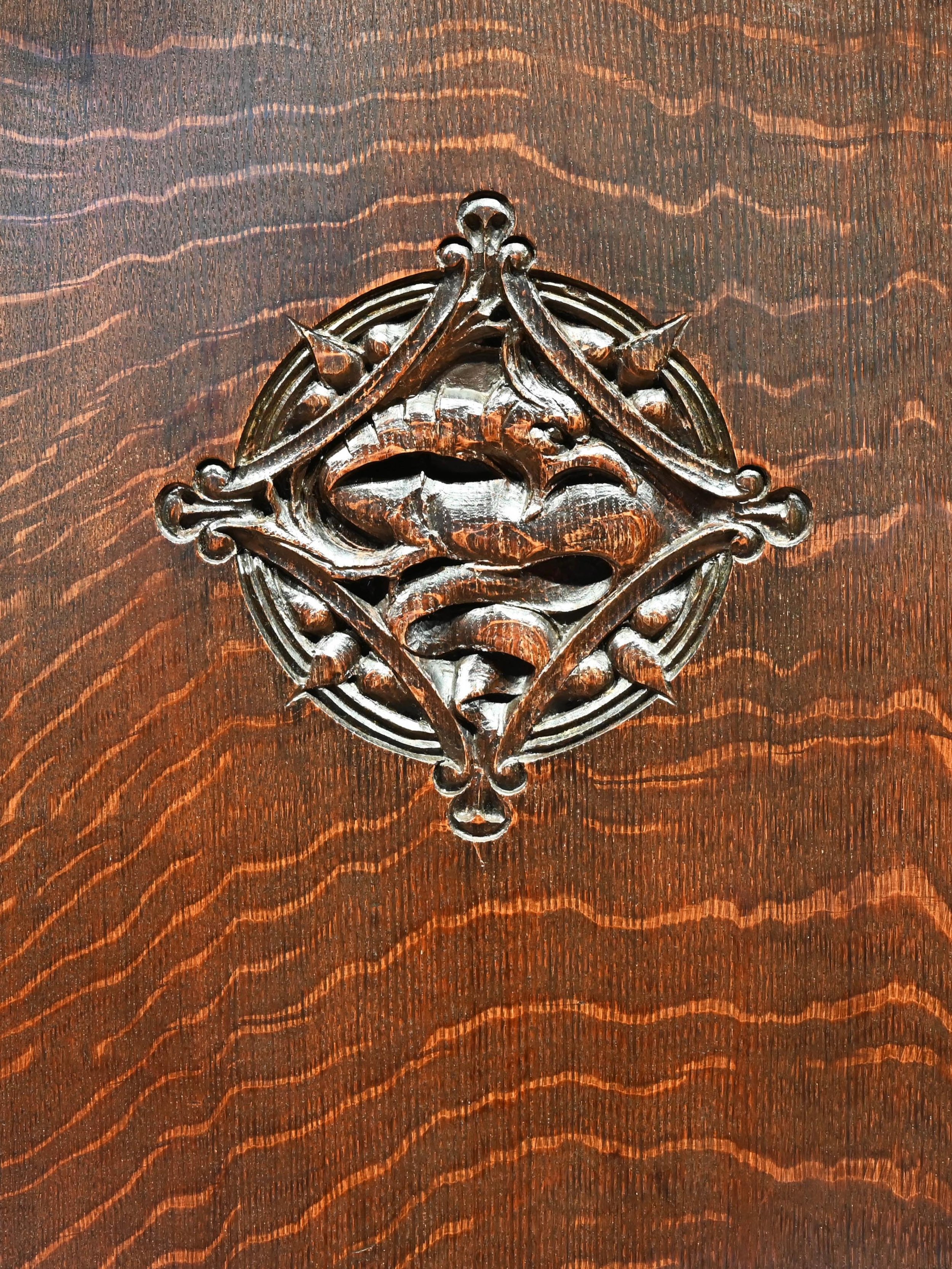 HCC recently completed the conservation of a rare ca.1899 interior featuring carved woodwork by the Philadelphia workshop of Edward Maene as part of the Woodmere Art Museum&rsquo;s new Maguire Hall adaptive reuse project.

Paneled wainscot, mantel, a
