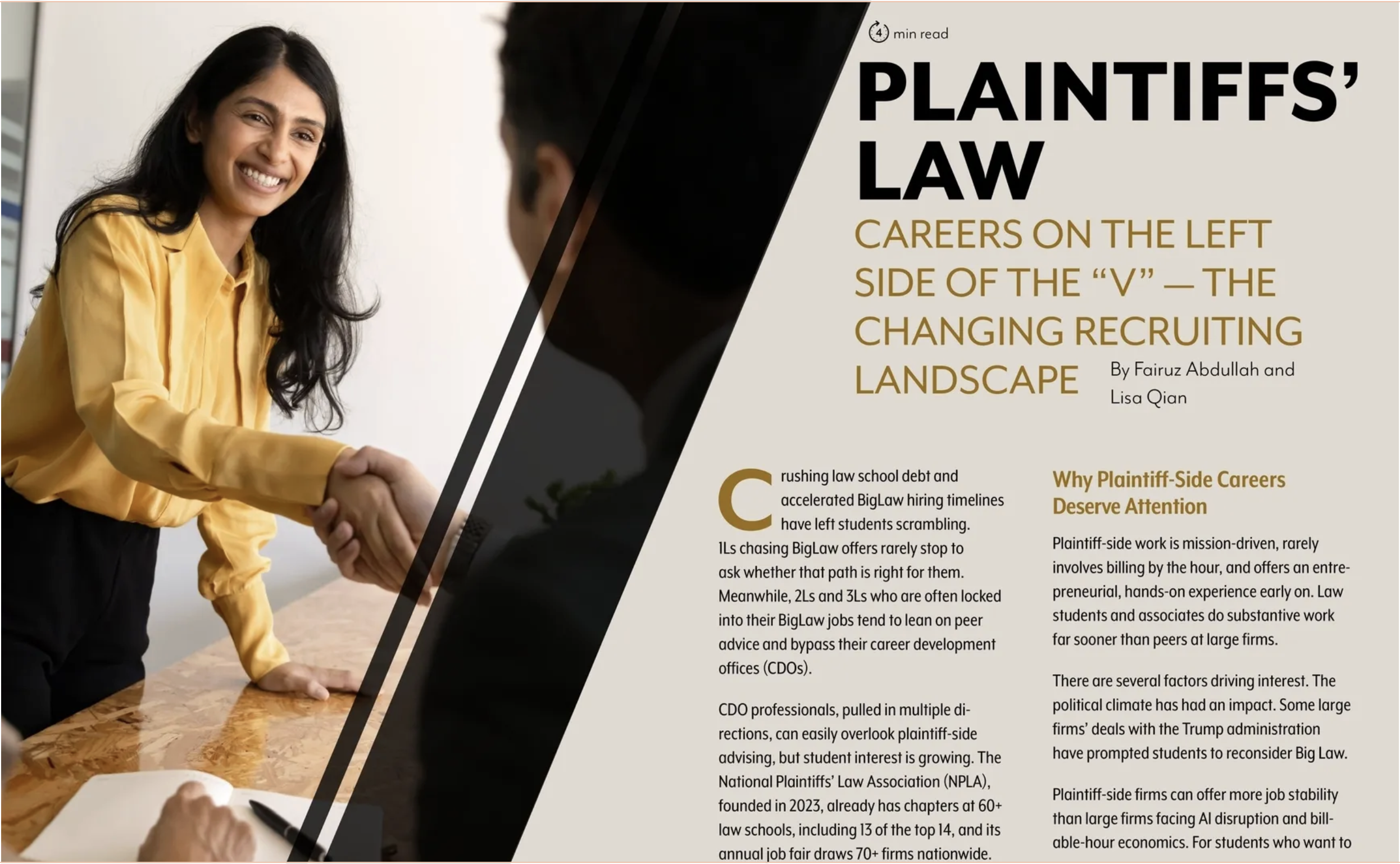 Article Published in NALP Bulletin+