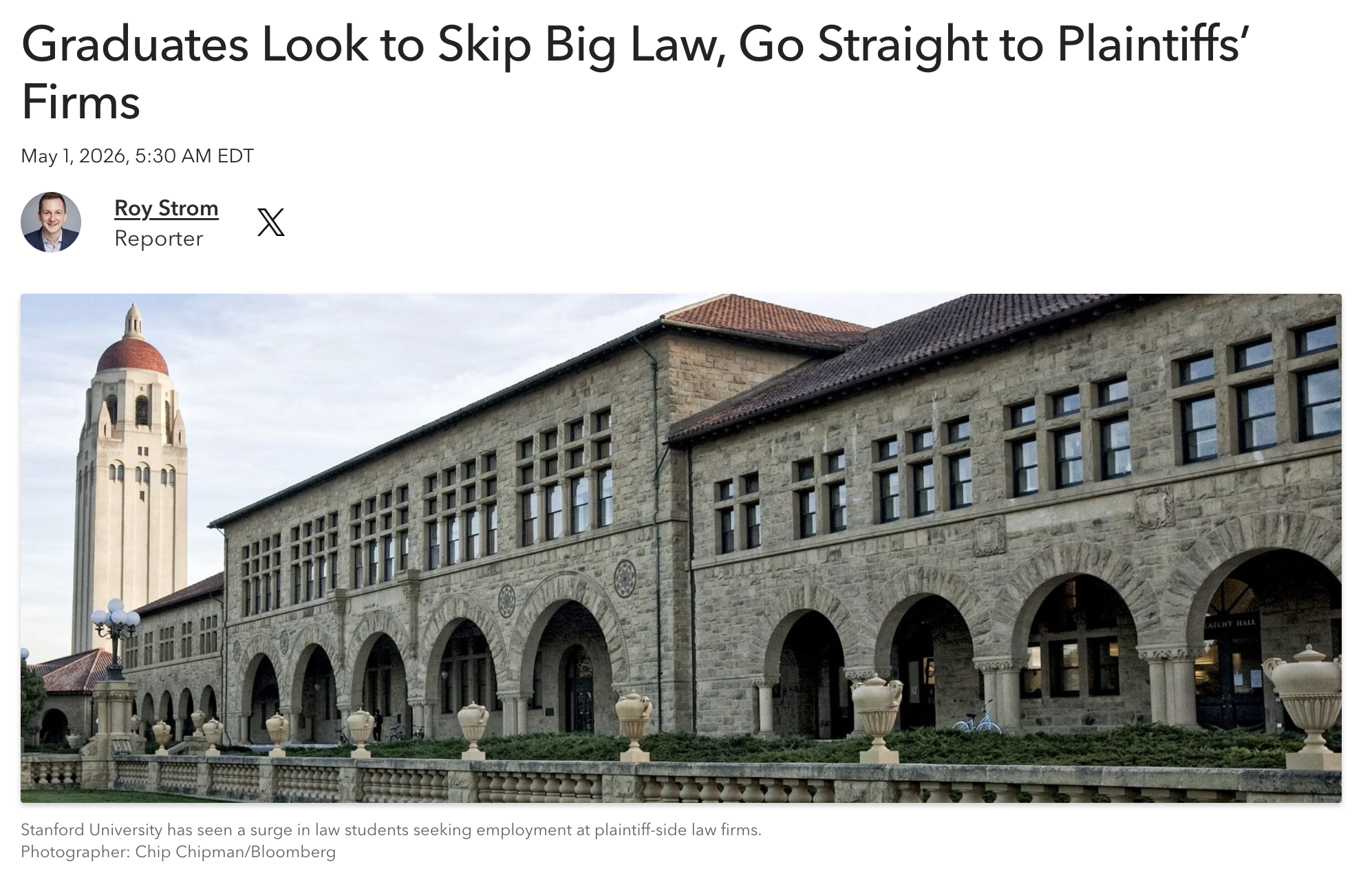 Bloomberg Law Covers NPLA