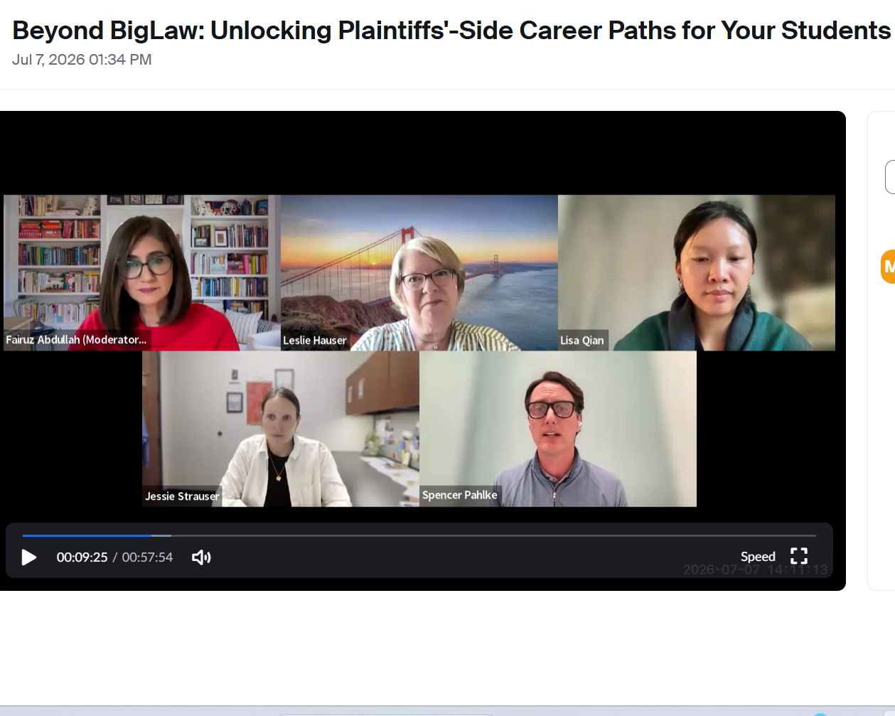 Watch Now: NALP Webinar - “Beyond BigLaw: Unlocking Plaintiffs'-Side Career Paths for Your Students”