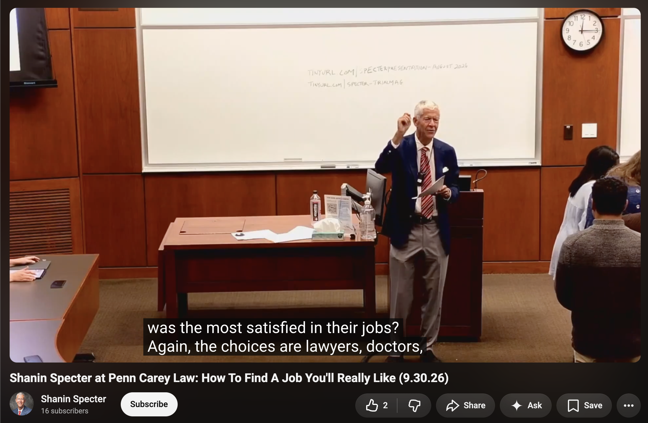 WATCH NOW: “How to Get a Job You’ll Really Like” - A Talk By Shanin Specter