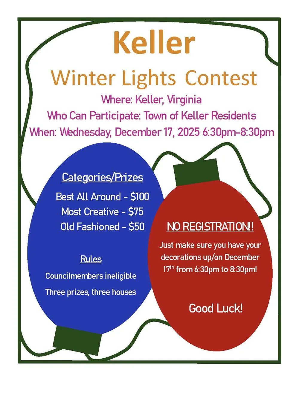 Keller Winter Lights Contest