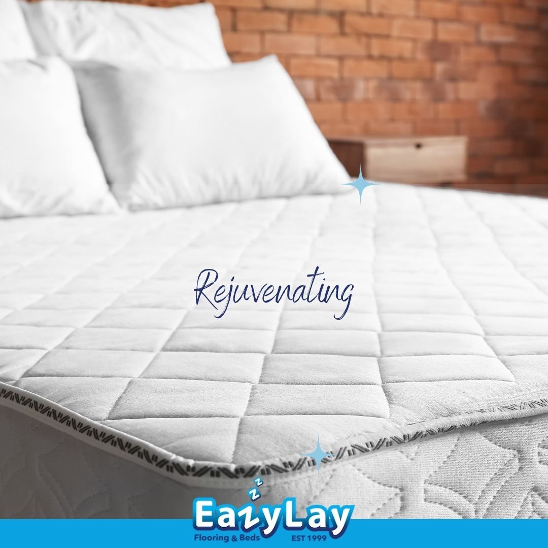 Discover the rejuvenating power of a good night's sleep! Upgrade to a quality bed and mattress from EazyLay for the ultimate in comfort and relaxation. Your journey to better sleep starts here. 😴✨ #GoodNightsSleep #QualityBed #EazyLayComfort