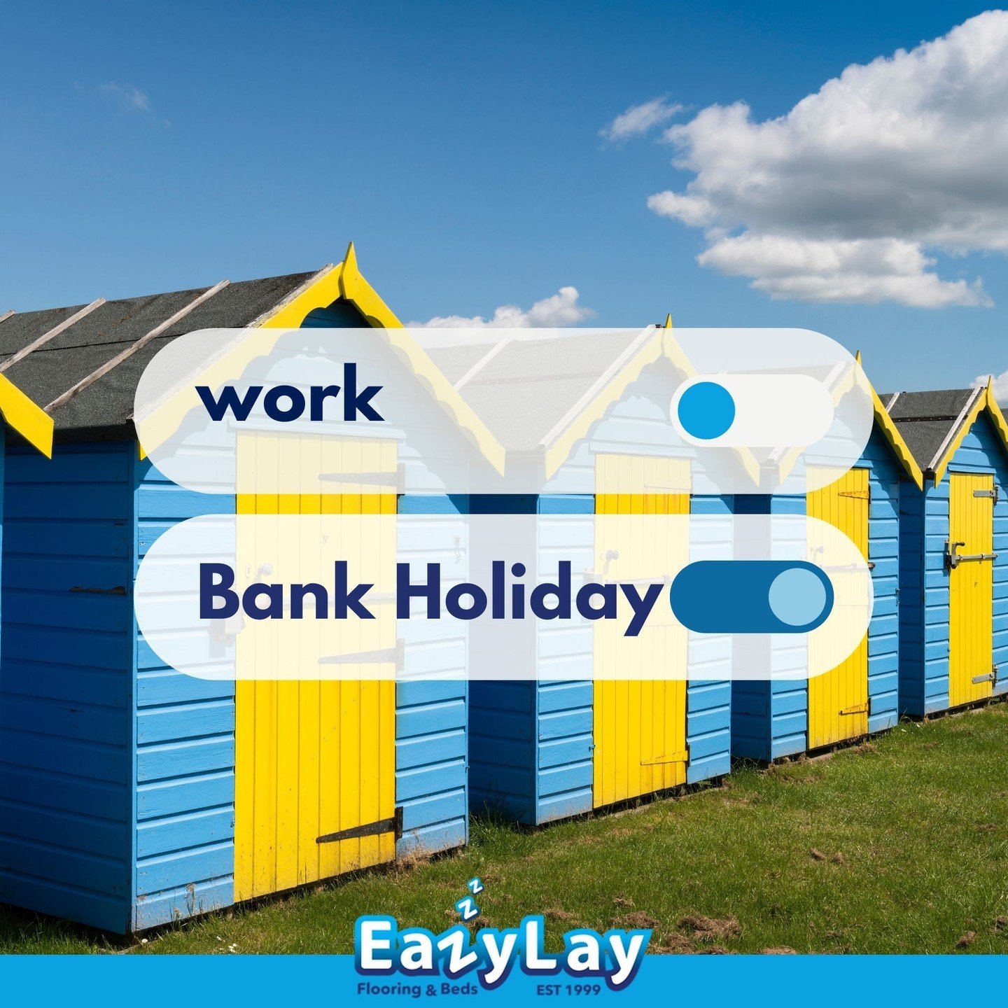 🌟 Enjoy the May Bank Holiday with loved ones! Please note, we'll be closing at 1pm on Saturday and reopening Tuesday. Have a wonderful long weekend from the EazyLay family! 🌼