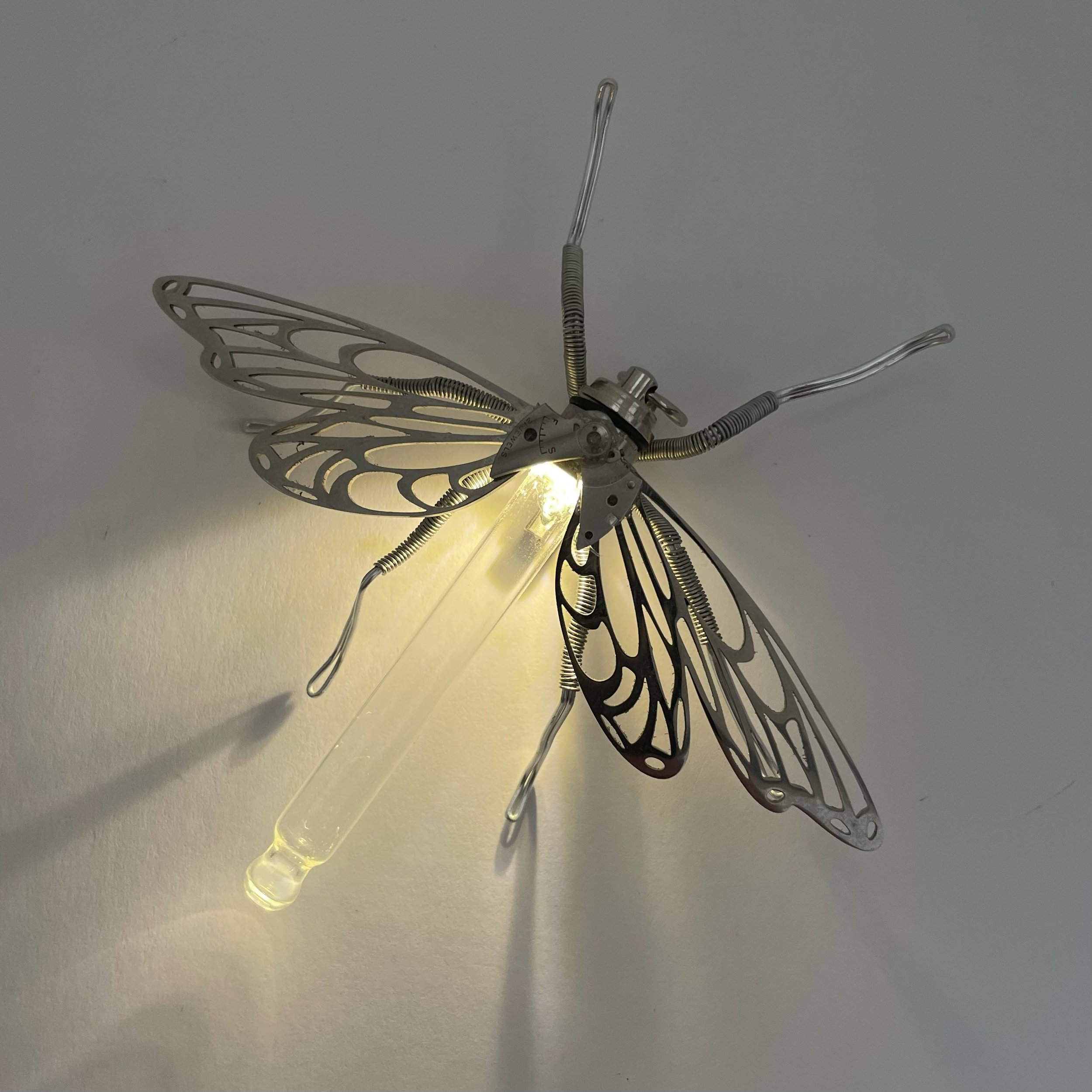 Light up dragonfly brooch