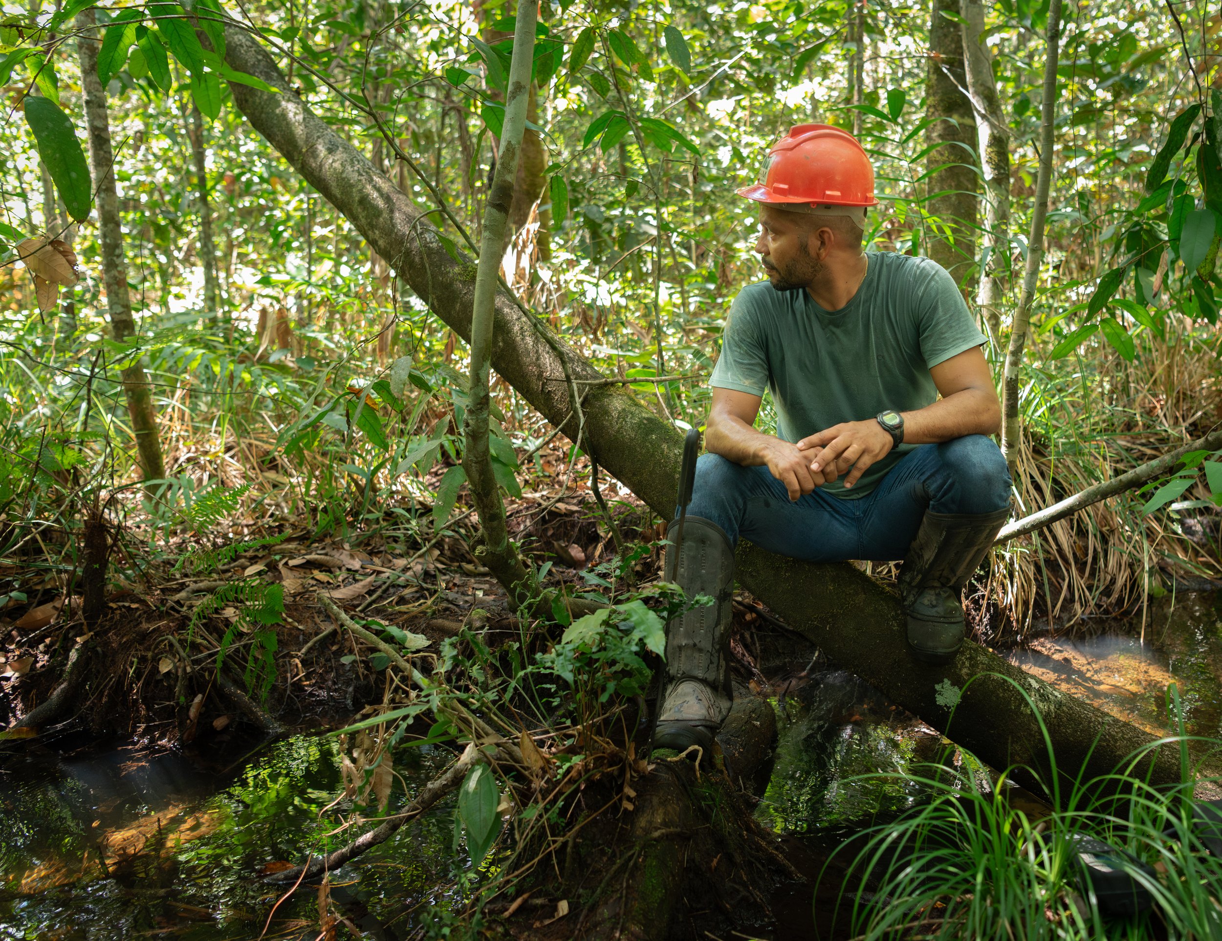 Darlisson, expert navigator. Rarely seen without his shin guards, which helped protect him from snake bites in the jungle.