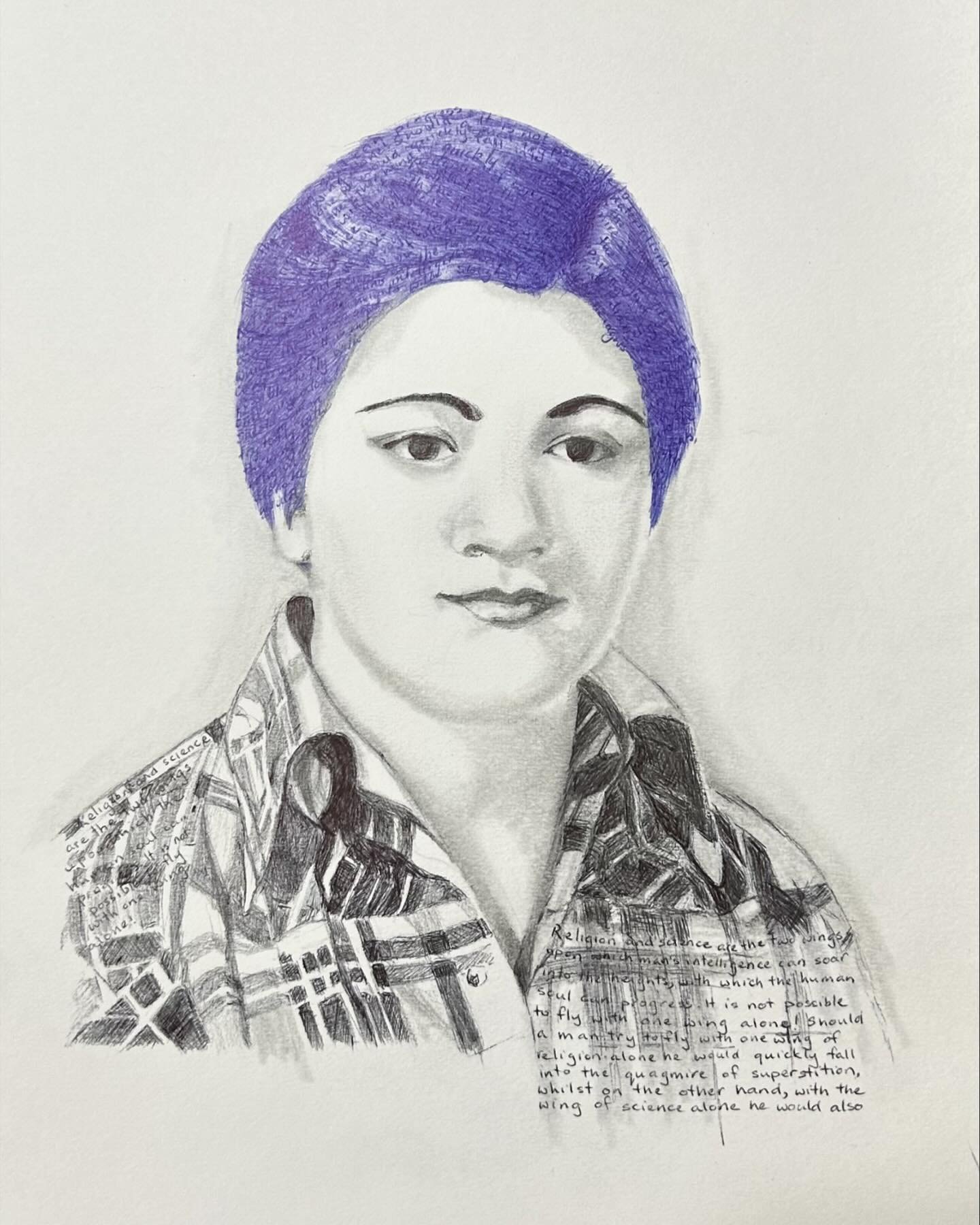 Sharing @hilaryabadi&rsquo;s depiction of Mahshid Niroumand&rsquo;s story, one of the 10 #bahai women executed 40 years ago in Shiraz for her belief in the #Bahai Faith. A physics graduate of the University of Shiraz, 28-year-old Mashid Nirumand was 