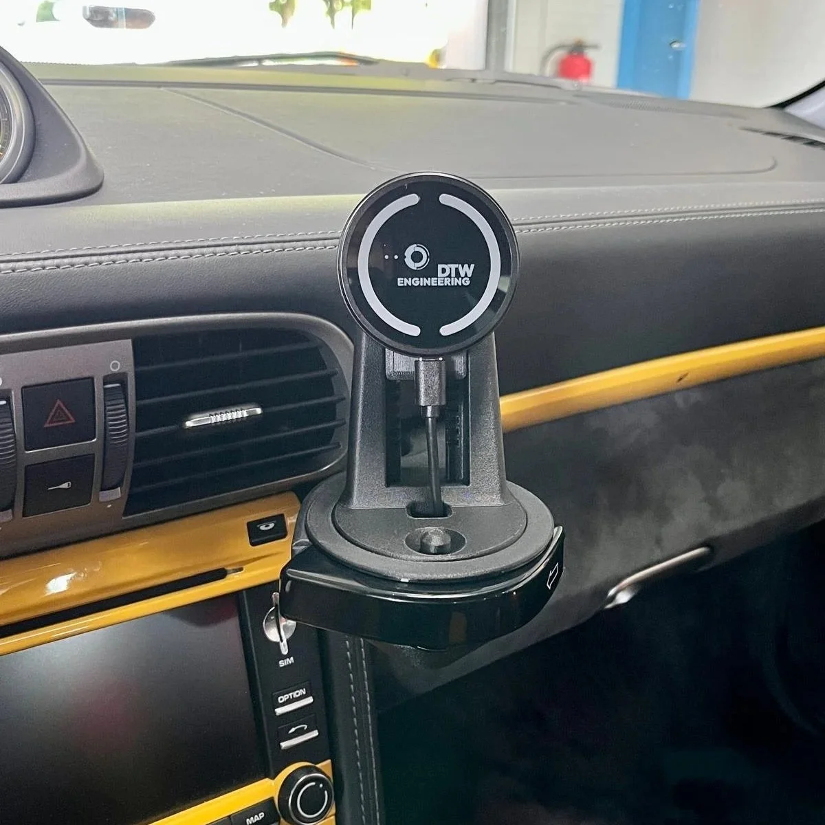 Smartphonehalter Porsche 997 991 Cayman Boxster Panamera Handyhalter DTW Engineering