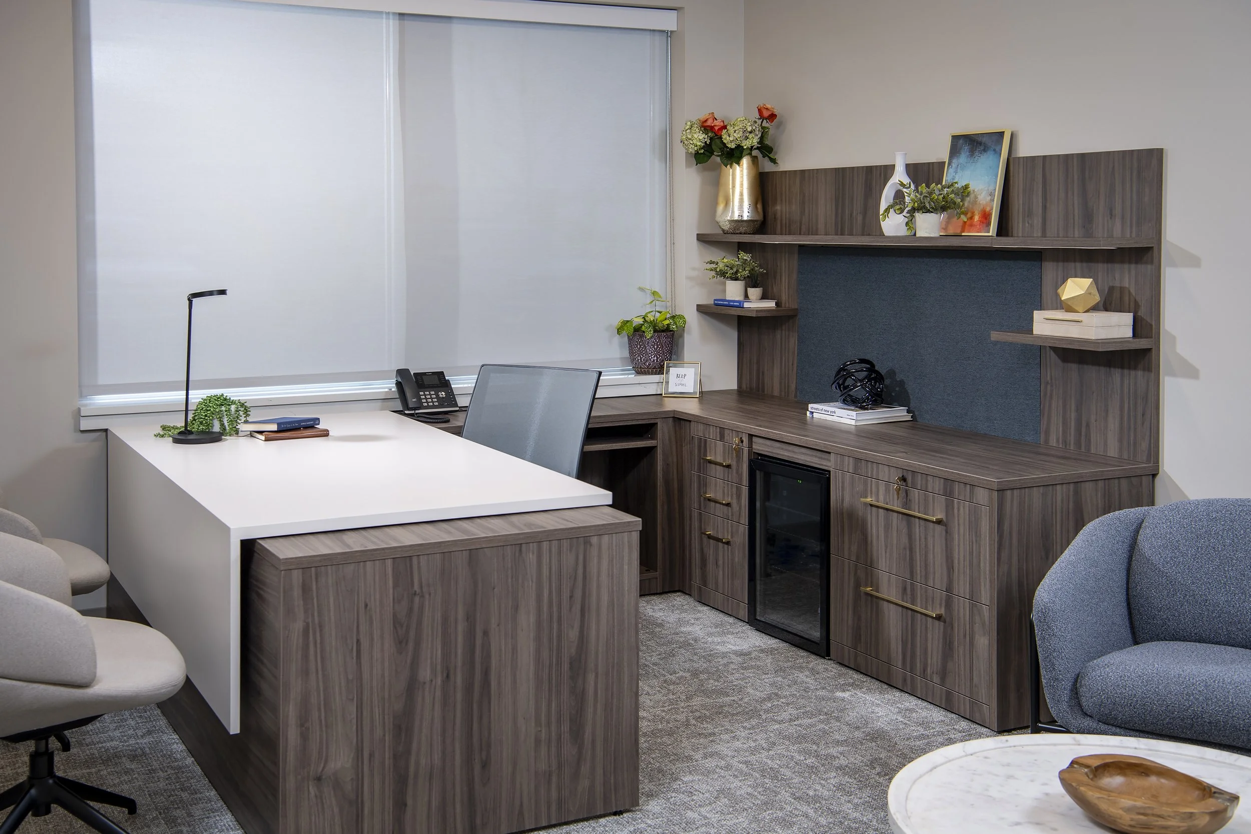 PHARMACY AUTO - BONE AND WALNUT - U SHAPE - SIT STAND - CUSTOM - PRIVATE OFFICE 2.jpg