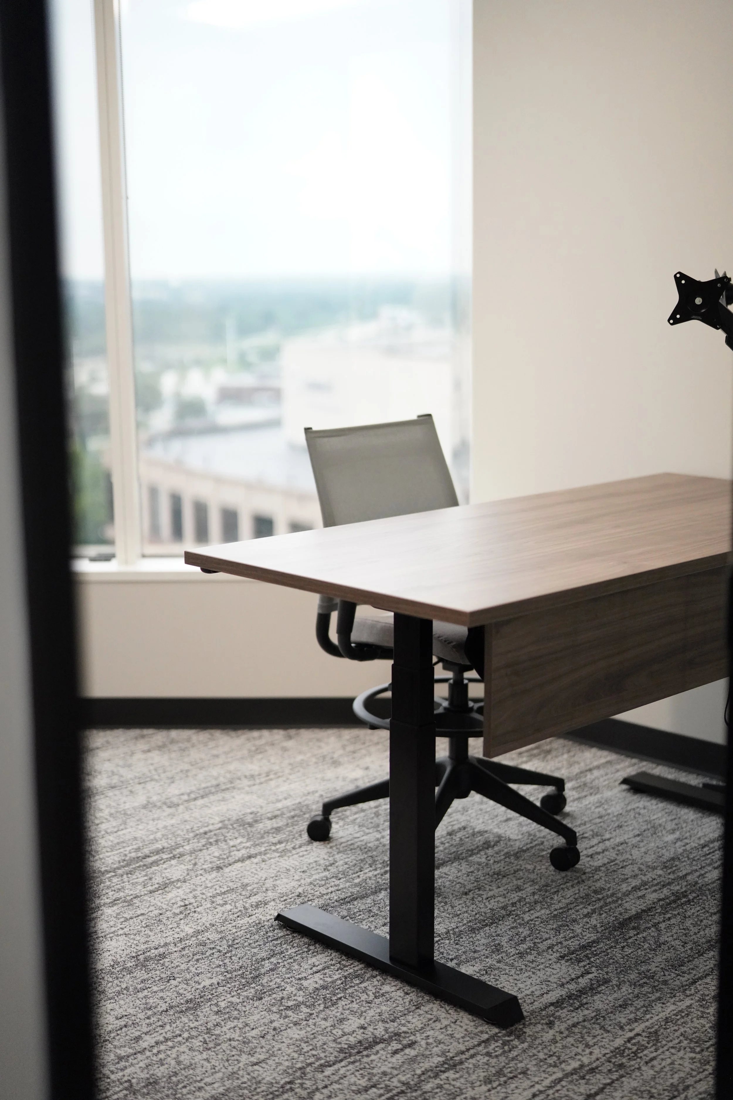 LEE & ASSOCIATES - WALNUT - SIT STAND - PRIVATE OFFICE.JPG