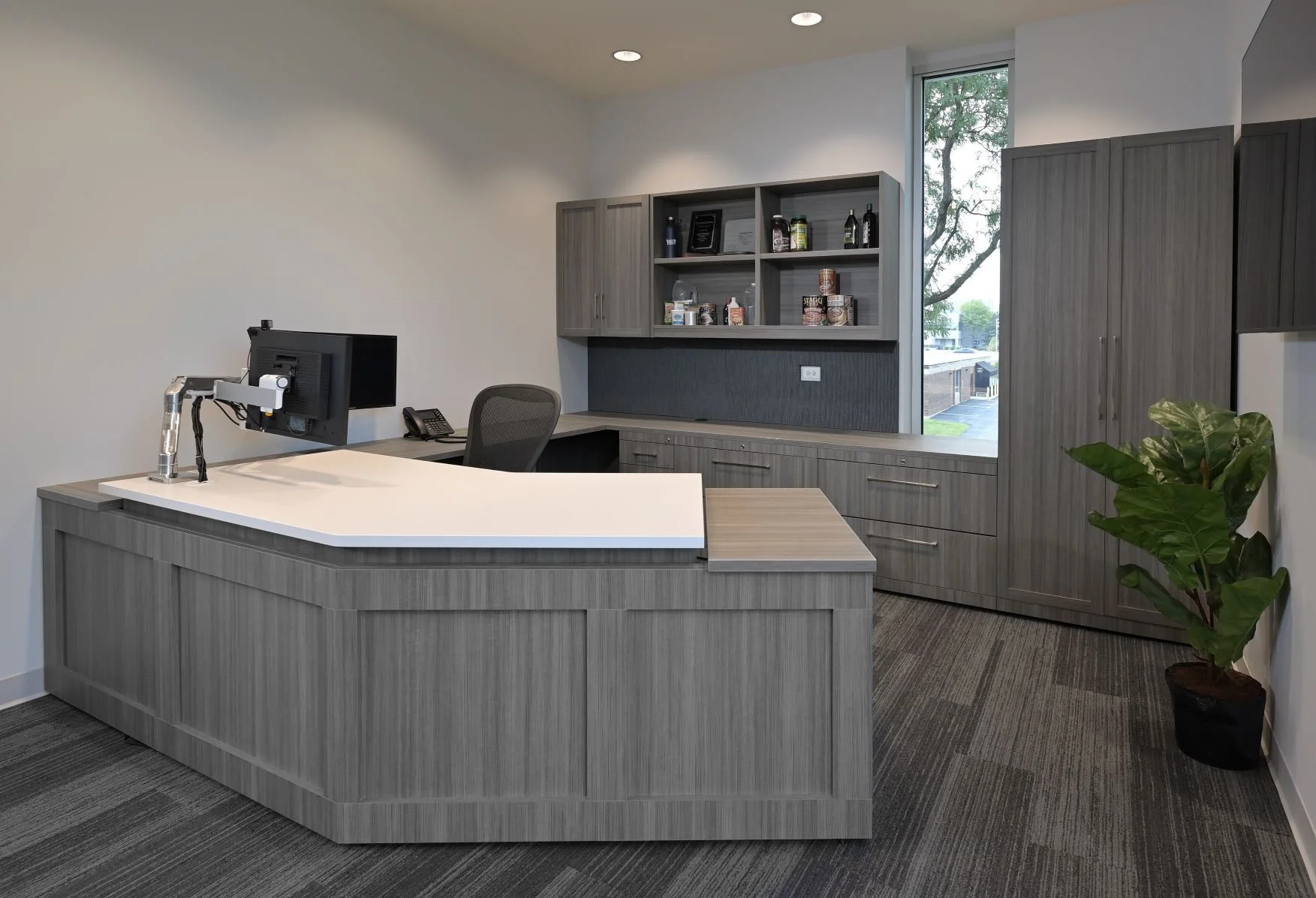 Custom private office executive desk