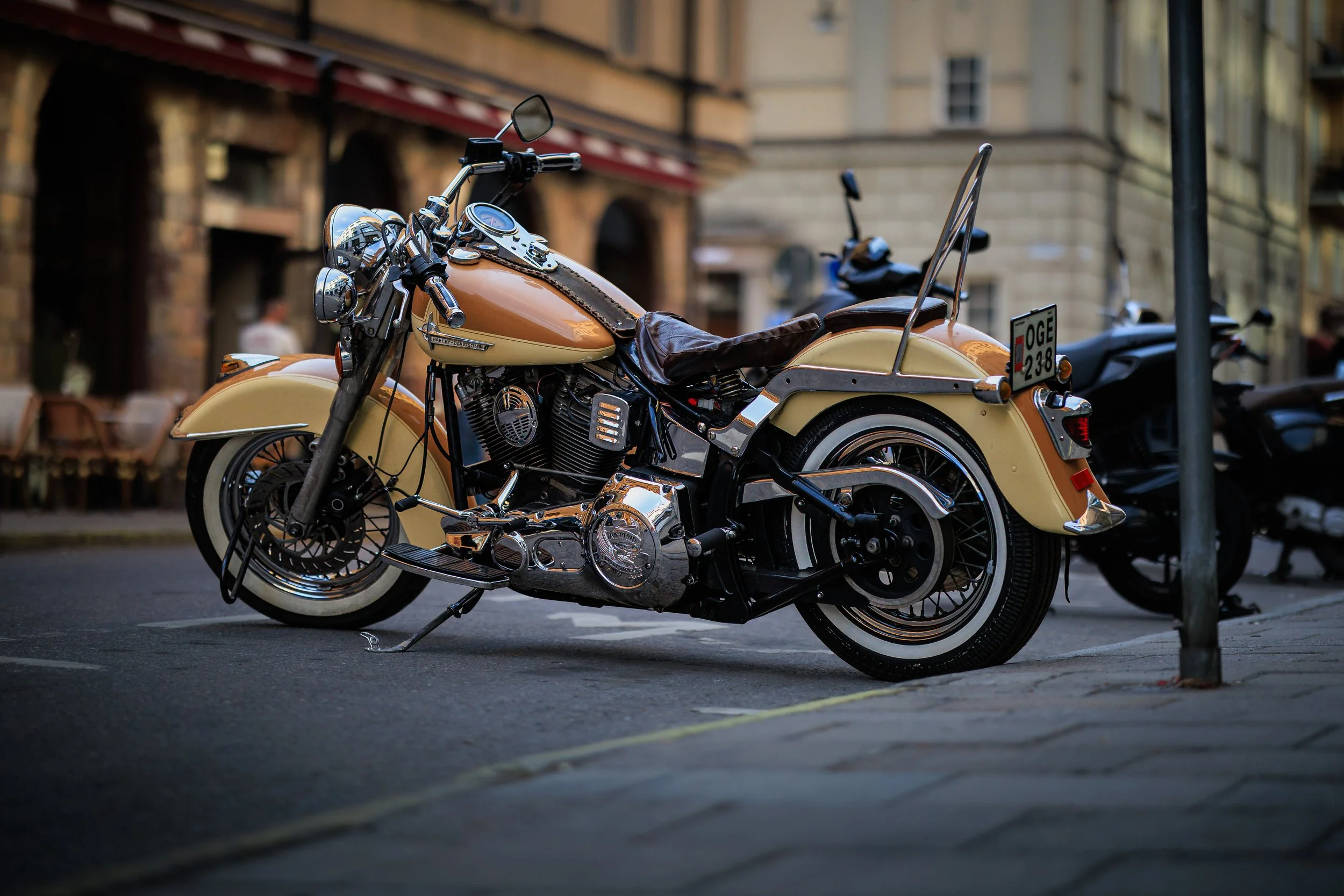Harley Davidson, Stockholm, 1/6400 at f / 1,4 ISO 100, 85 mm