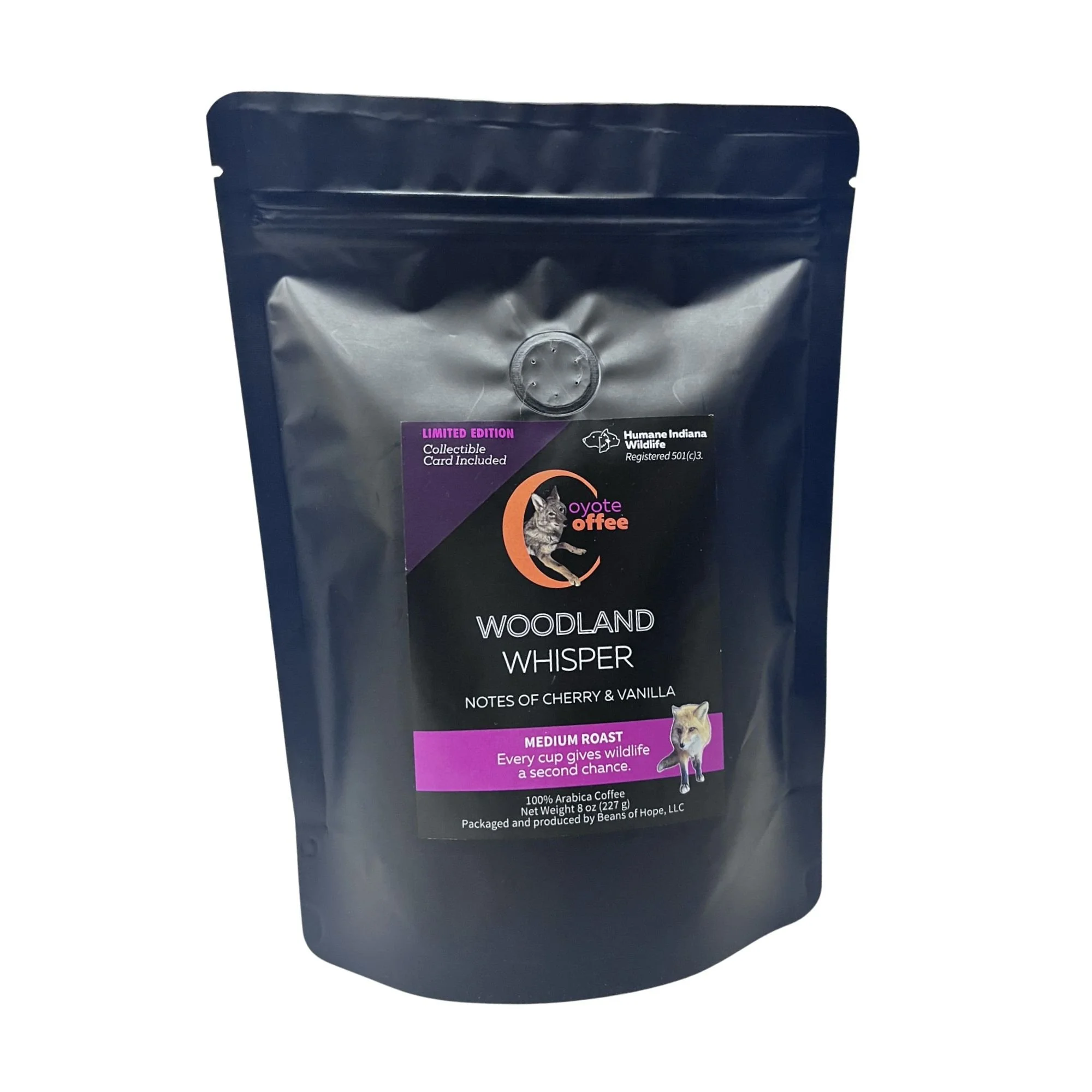 Coyote Coffee: Woodland Whisper, Premium Small-Batch Medium Roast Flavored Ground Coffee - 8 oz.