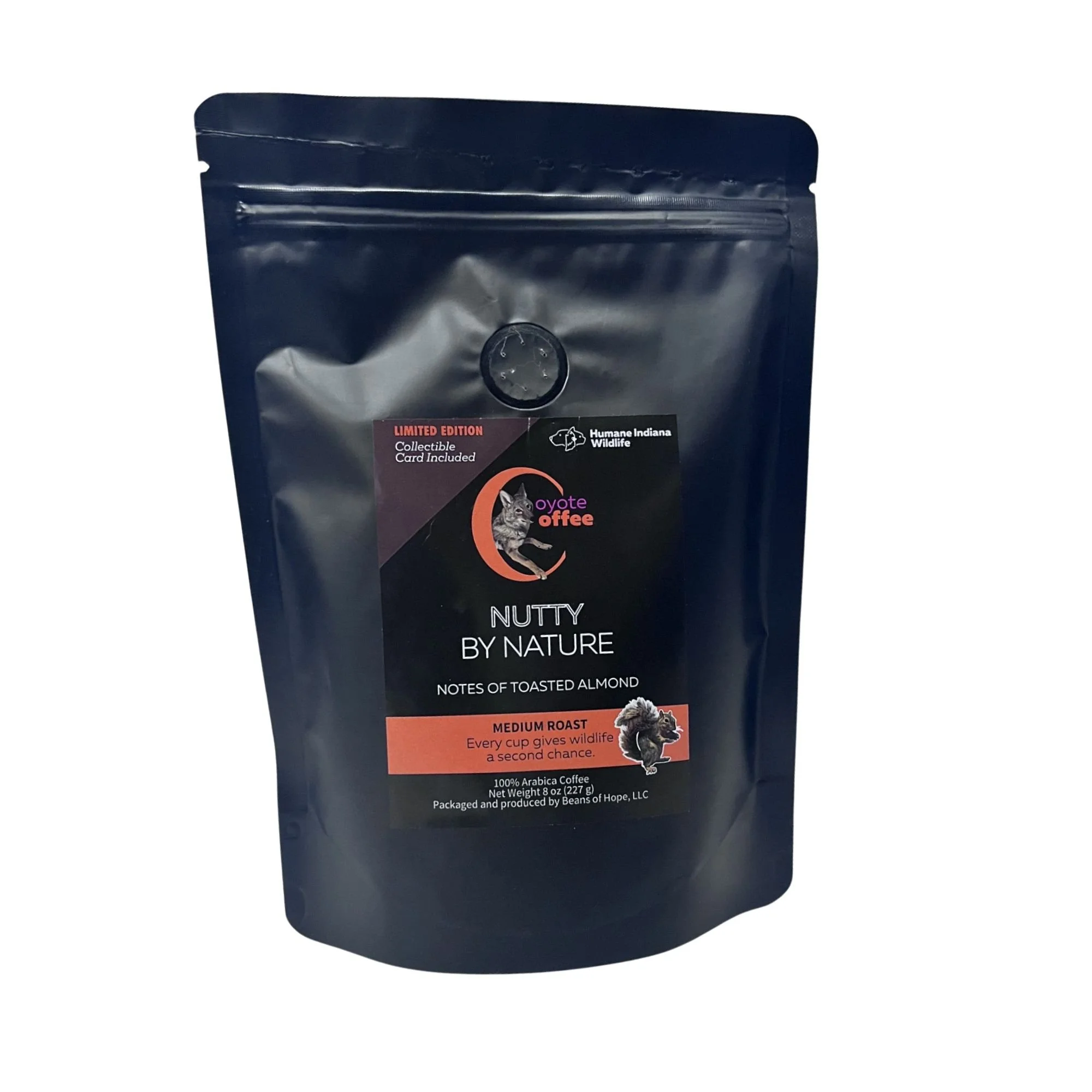Coyote Coffee: Nutty by Nature, Premium Small-Batch Medium Roast Flavored Ground Coffee - 8 oz.