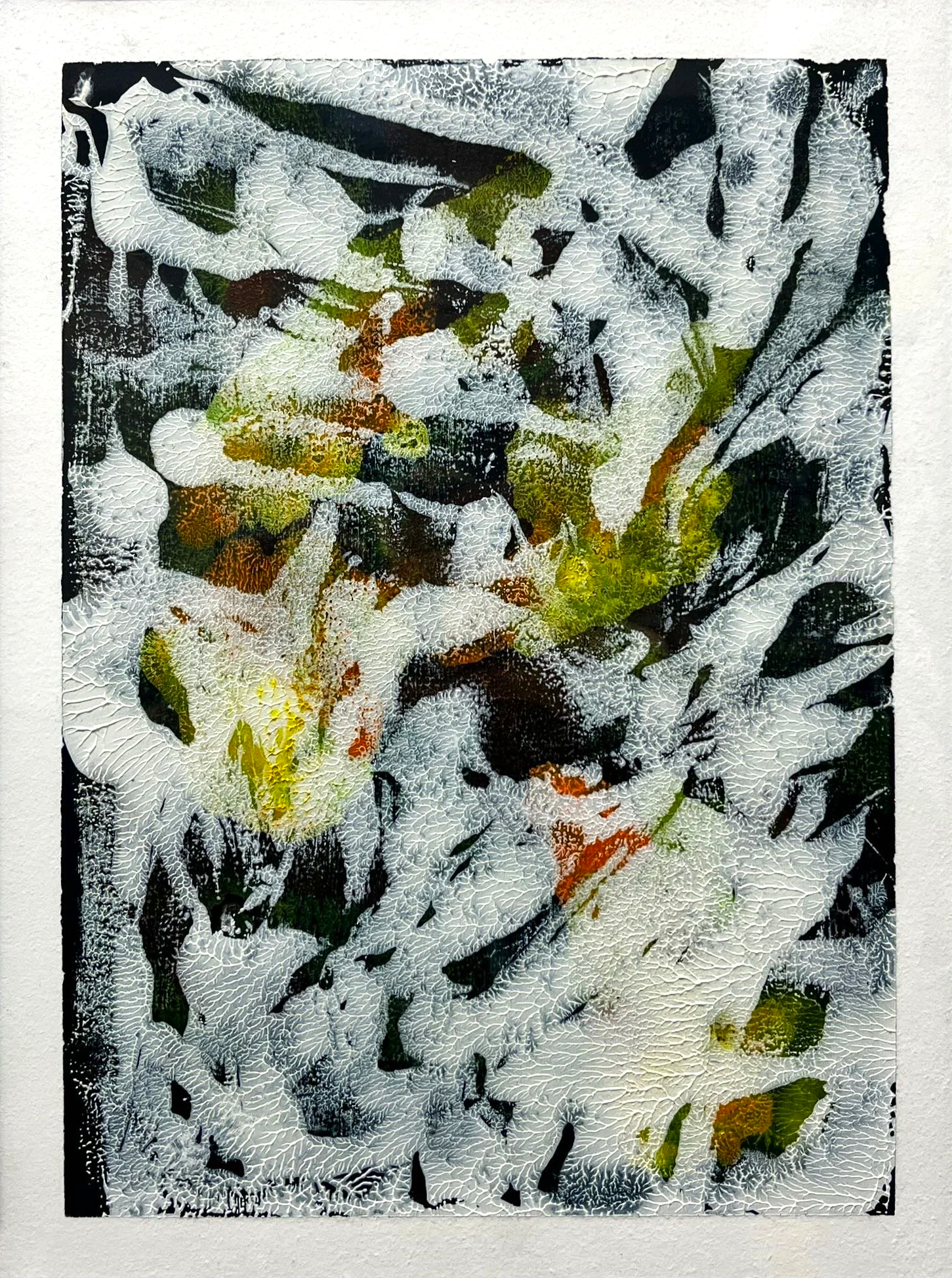 "Land Study 1", acrylic and oil on paper, 9" x 12"