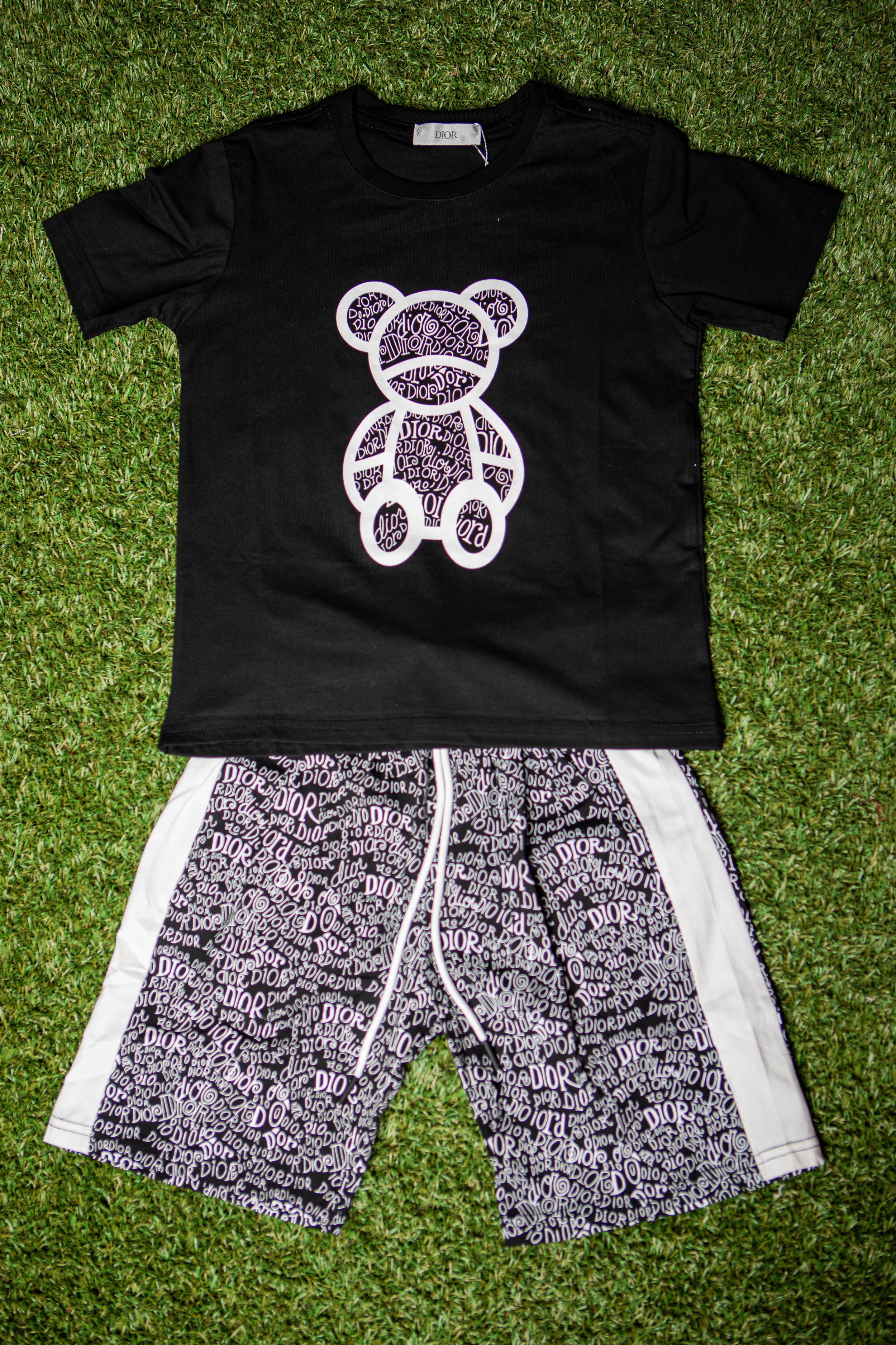 2 Piece Black Bear Short Set