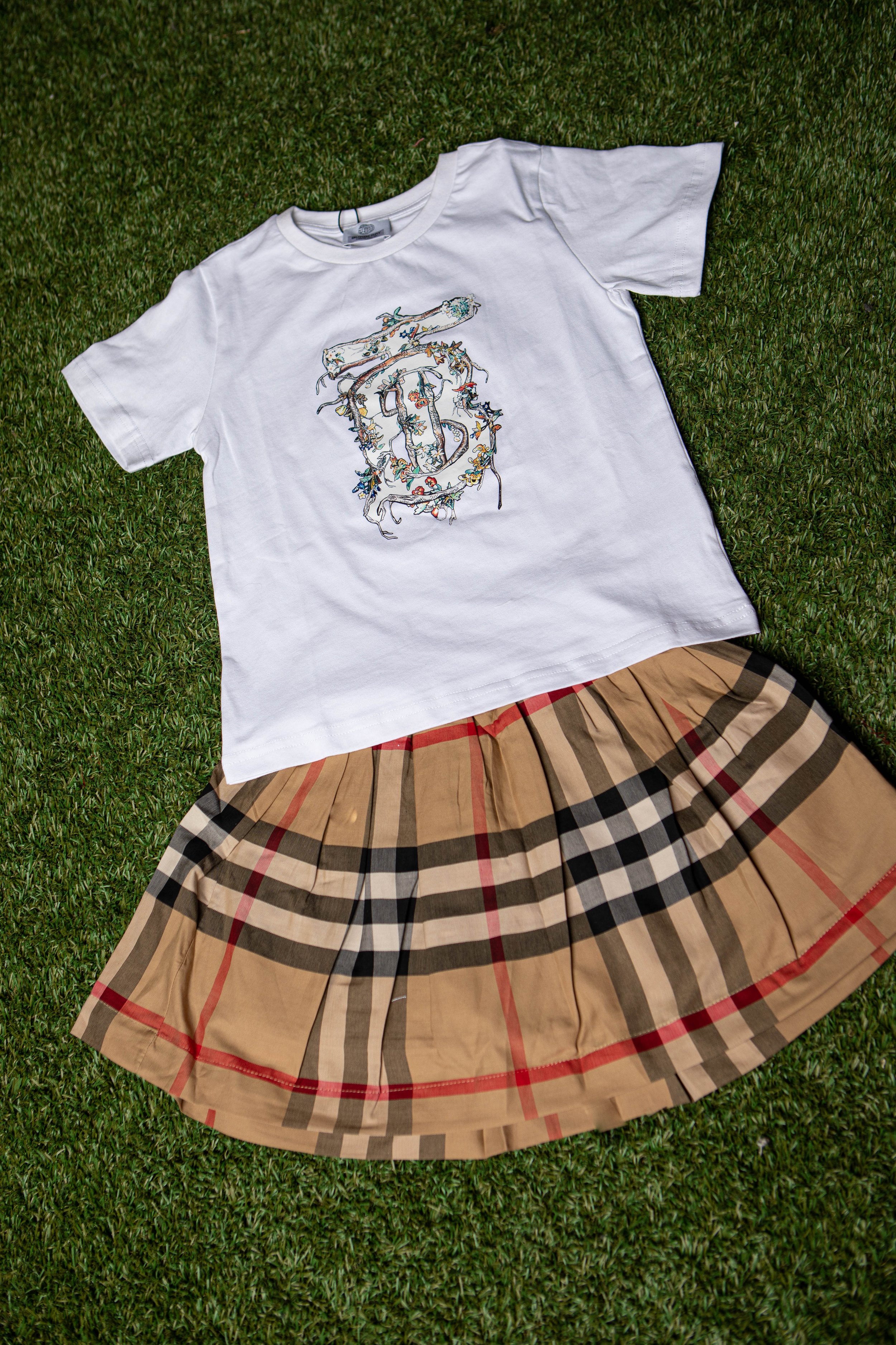 2 Piece Stripe Skirt Set