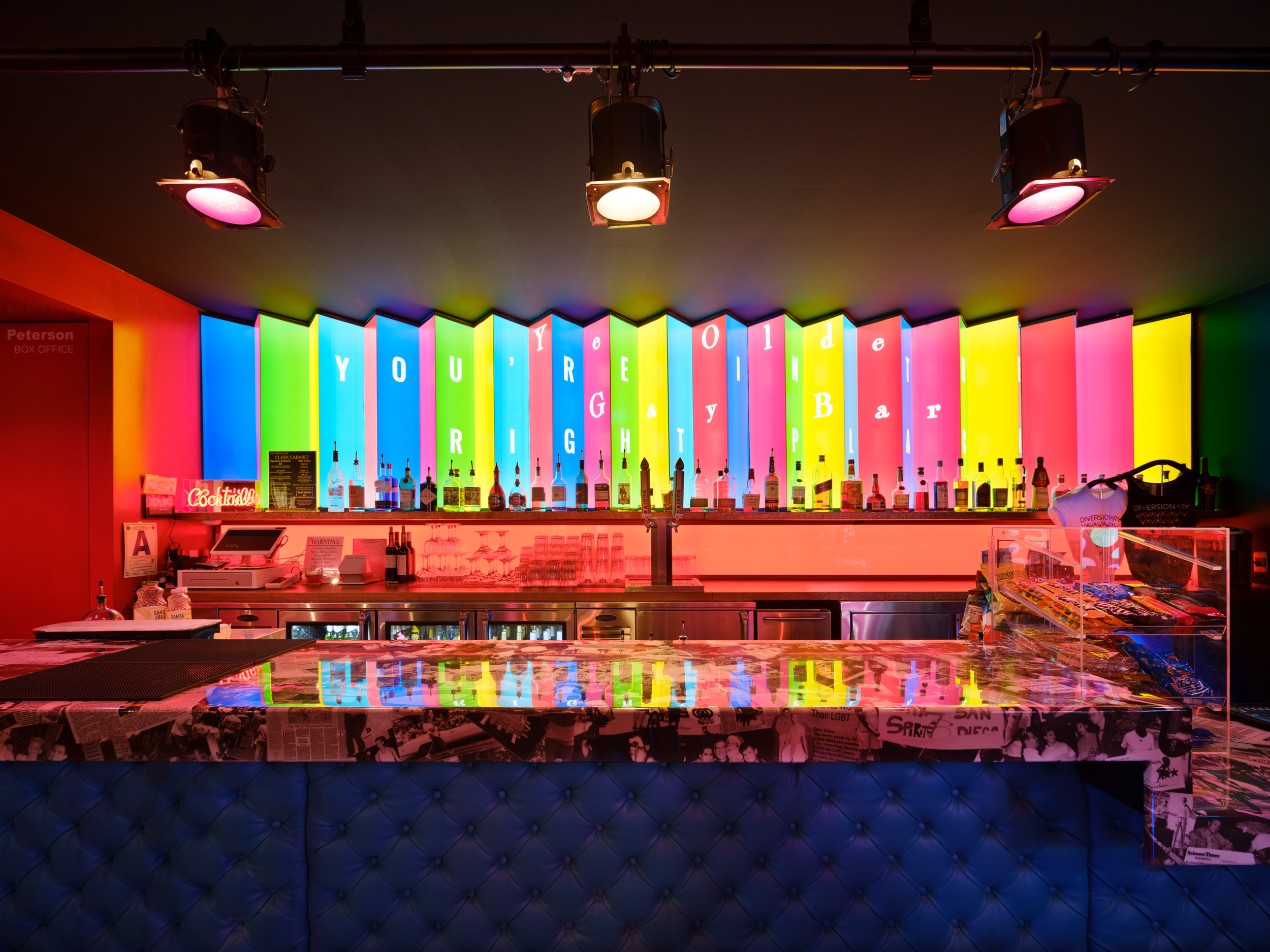Diversionary Theater - Illuminated Bar sign