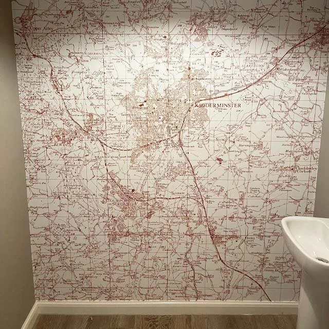 Map Alpaper Map wallpaper — Ifan Emyr Map Art