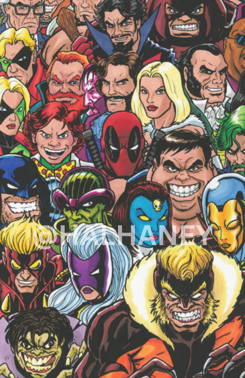 X-men Rogues Gallery 11x17 Fine Art Print 