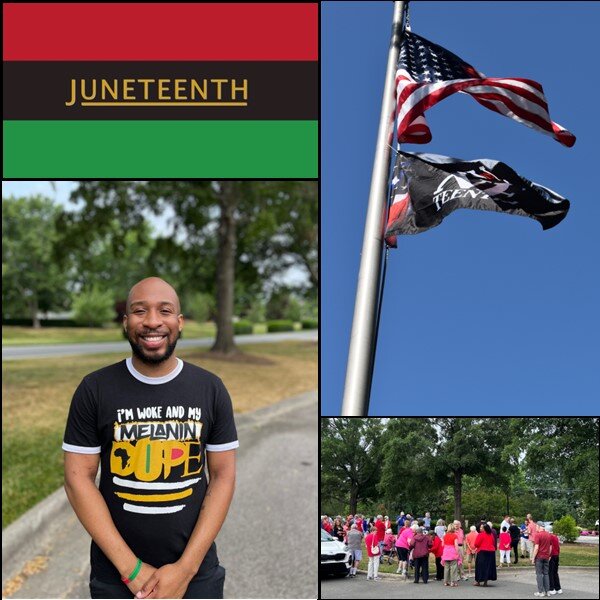DaQuan, Chair of the Diversity, Equity, &amp; Inclusion Committee, opened our gathering at the community flagpole this morning with these words: 

&quot;As I think about Juneteenth's events, I don't know if I would personally call today a celebration