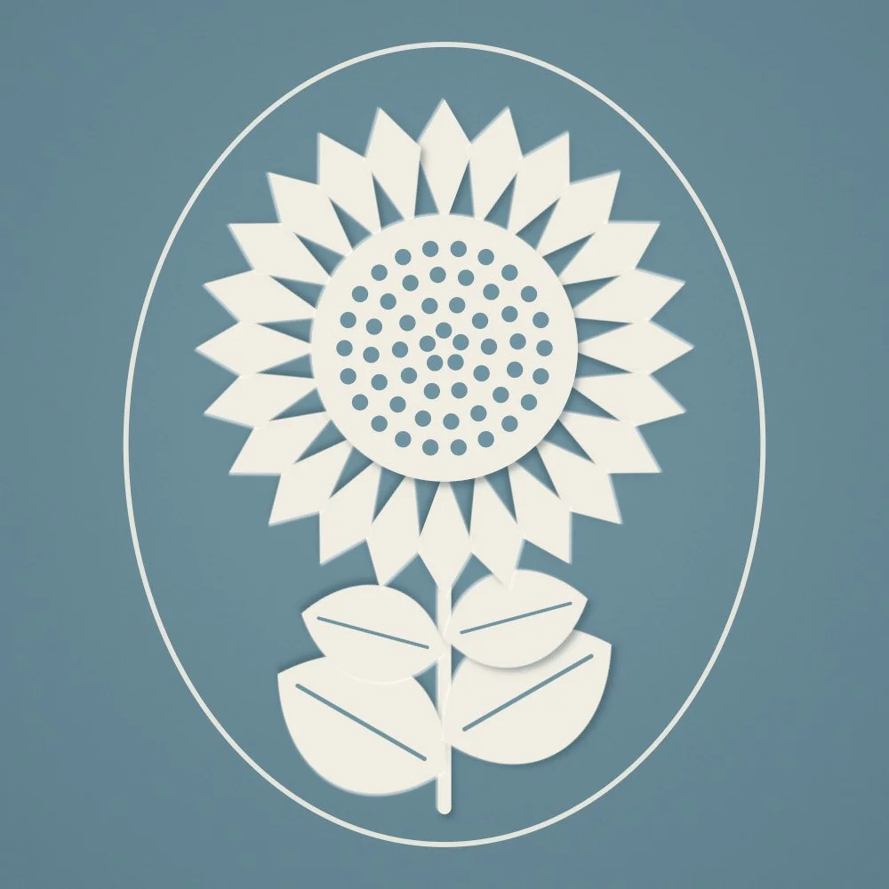 LED Therapy add-on for facials at Scheal Organics spa, Franklin TN, cut-paper botanical illustration