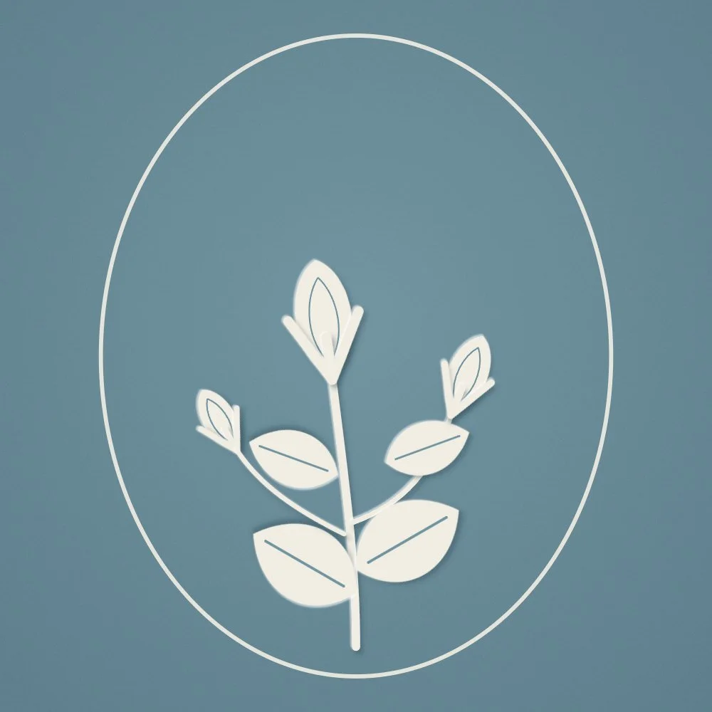 Lip Treatment add-on at Scheal Organics spa, Franklin TN, cut-paper botanical illustration