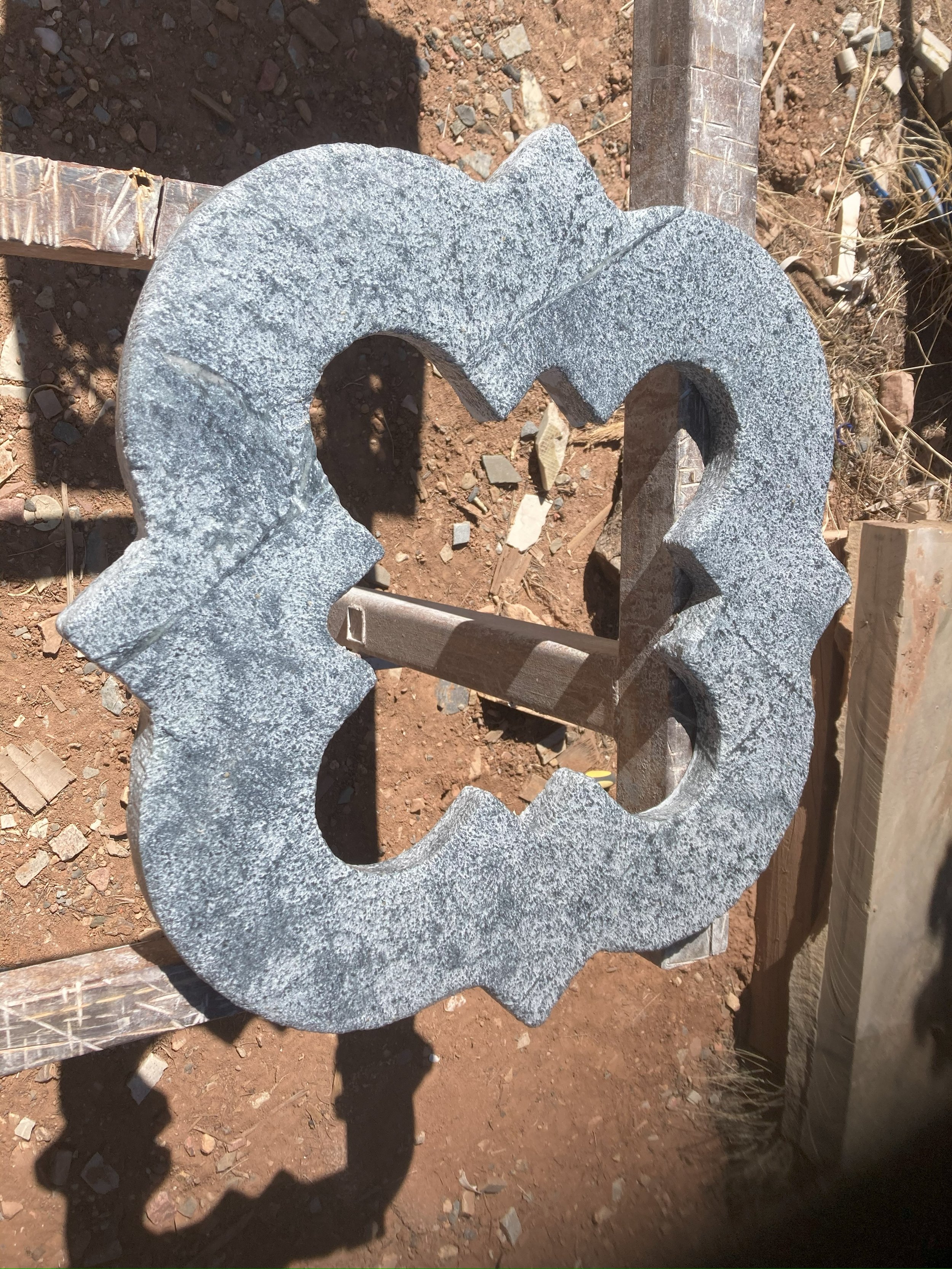 Soapstone quatrefoil window