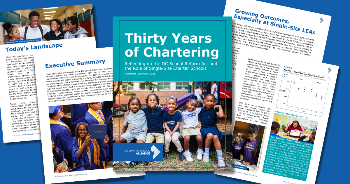 DC Charter School Alliance Marks 30 Years of Charter Schools in DC