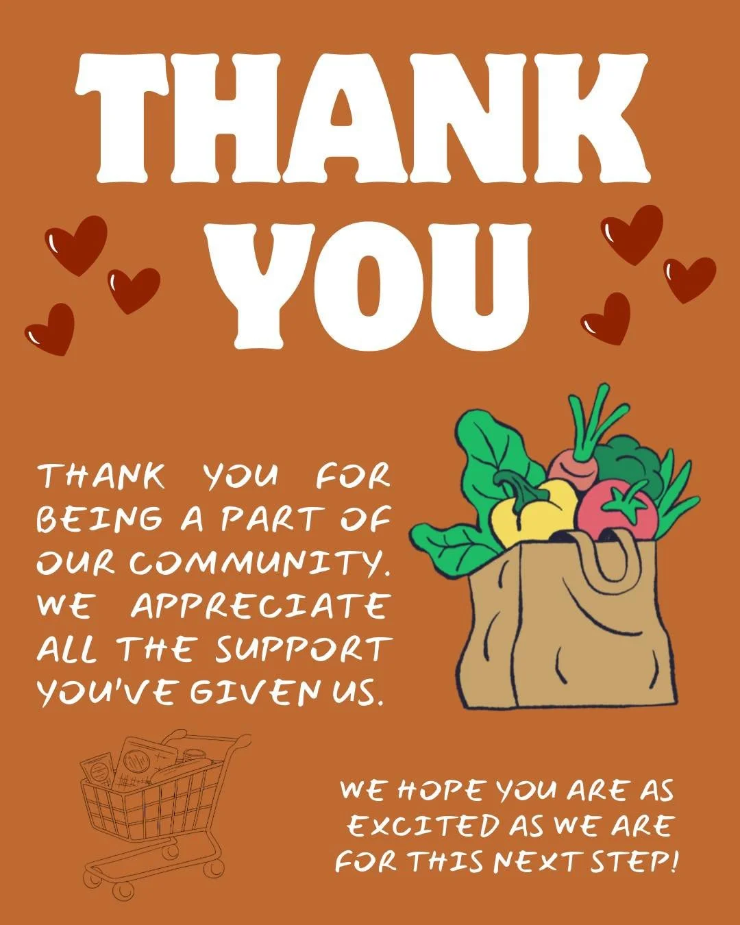 As we approach our final days here at 250 E Mountain Ave; we want to take one last chance to thank this community for the years of support and care for your Co-op!! ❤️ It has been a pleasure serving you; and we are so excited for what the future brin