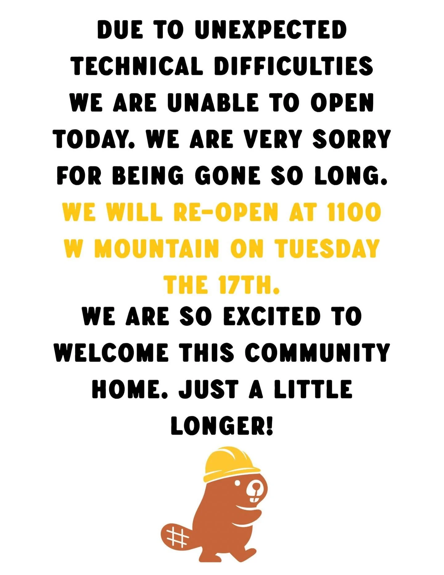 Stay tuned while we iron this out. 🦫