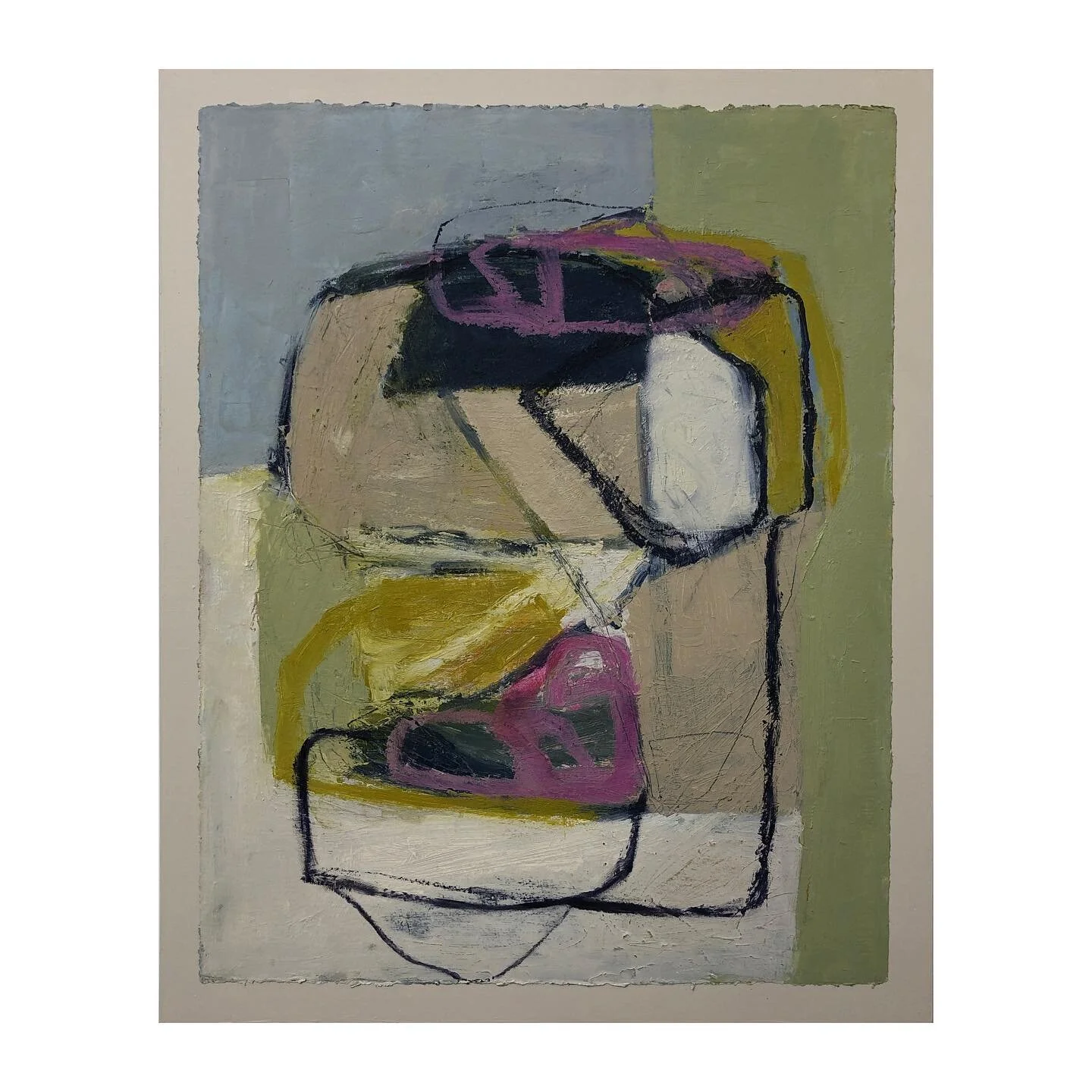 Three new-ish works on paper.  16x20 oil on paper mounted on panel. 
#oilonpaper #workinginaseries #artforinteriors #limitedpalette #shapeandlines #instagrampainter
#rfpigmentstickonoilpaper