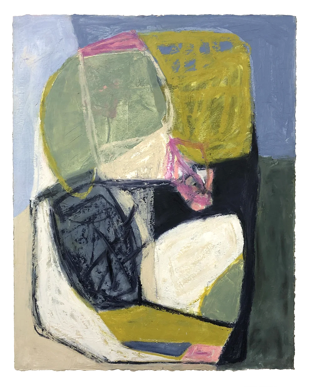 No Nonsense
Oil/pigment stick on Arches oil paper mounted on panel
17" x 21"