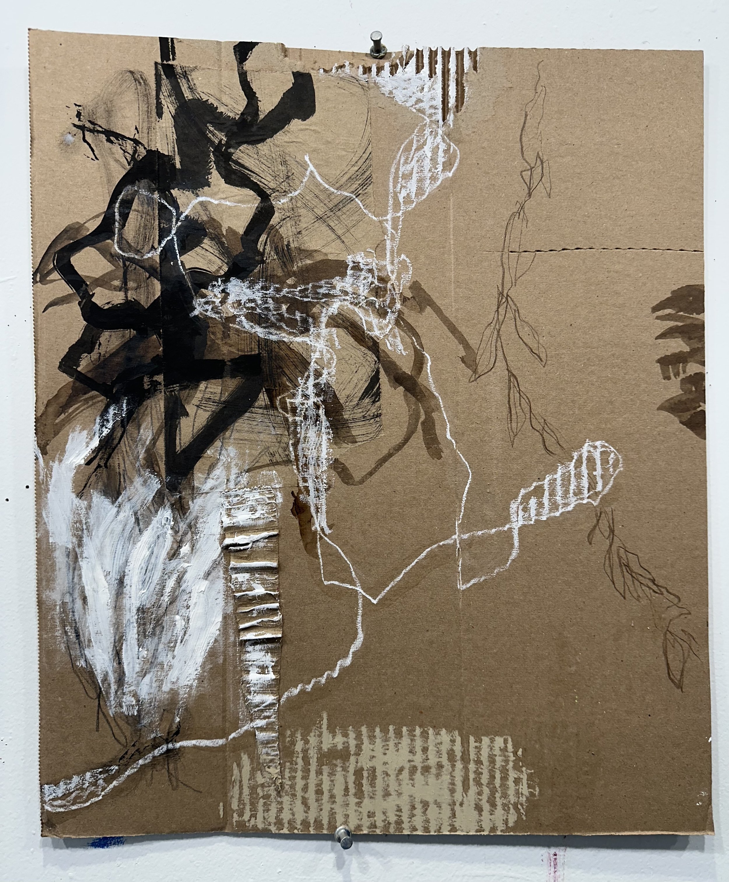 MMoC#6
Ink, oil pastel, pencil on cardboard
14 x 11"