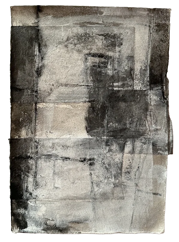 Plaid
Ink, washi paper collage, gesso
7.5" x 11"