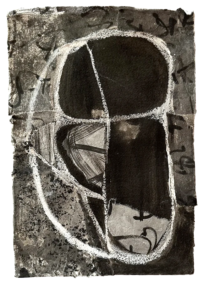 Black Body
Collage, India ink, white oil pastel
7.5" x 11"