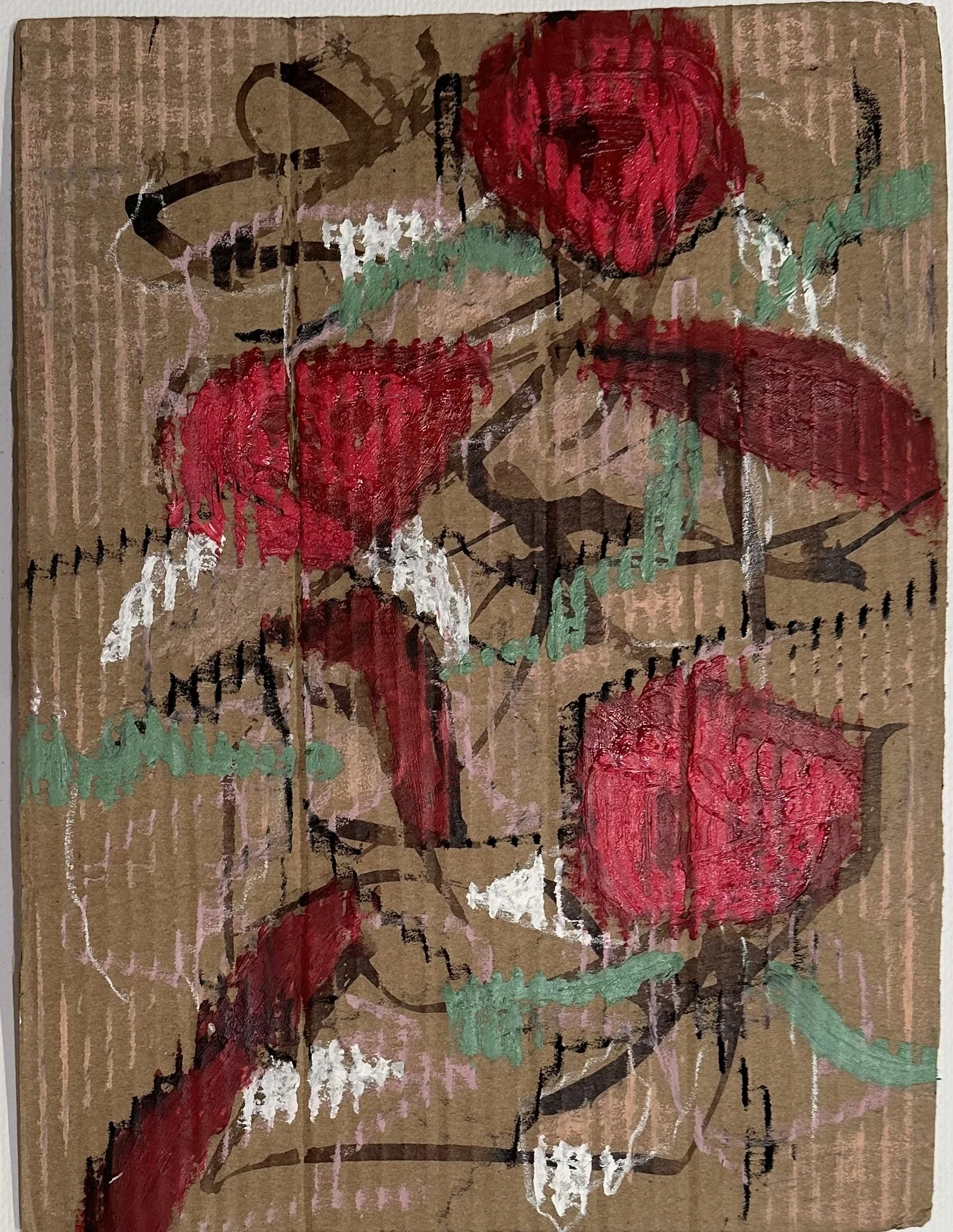 MMoC #7
Ink, pigment stick, pastel on cardboard
14 x 11"