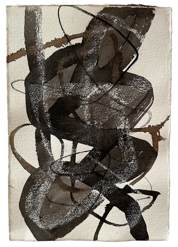 Ascending
India & walnut ink, crayon resist
7.5" x 11"