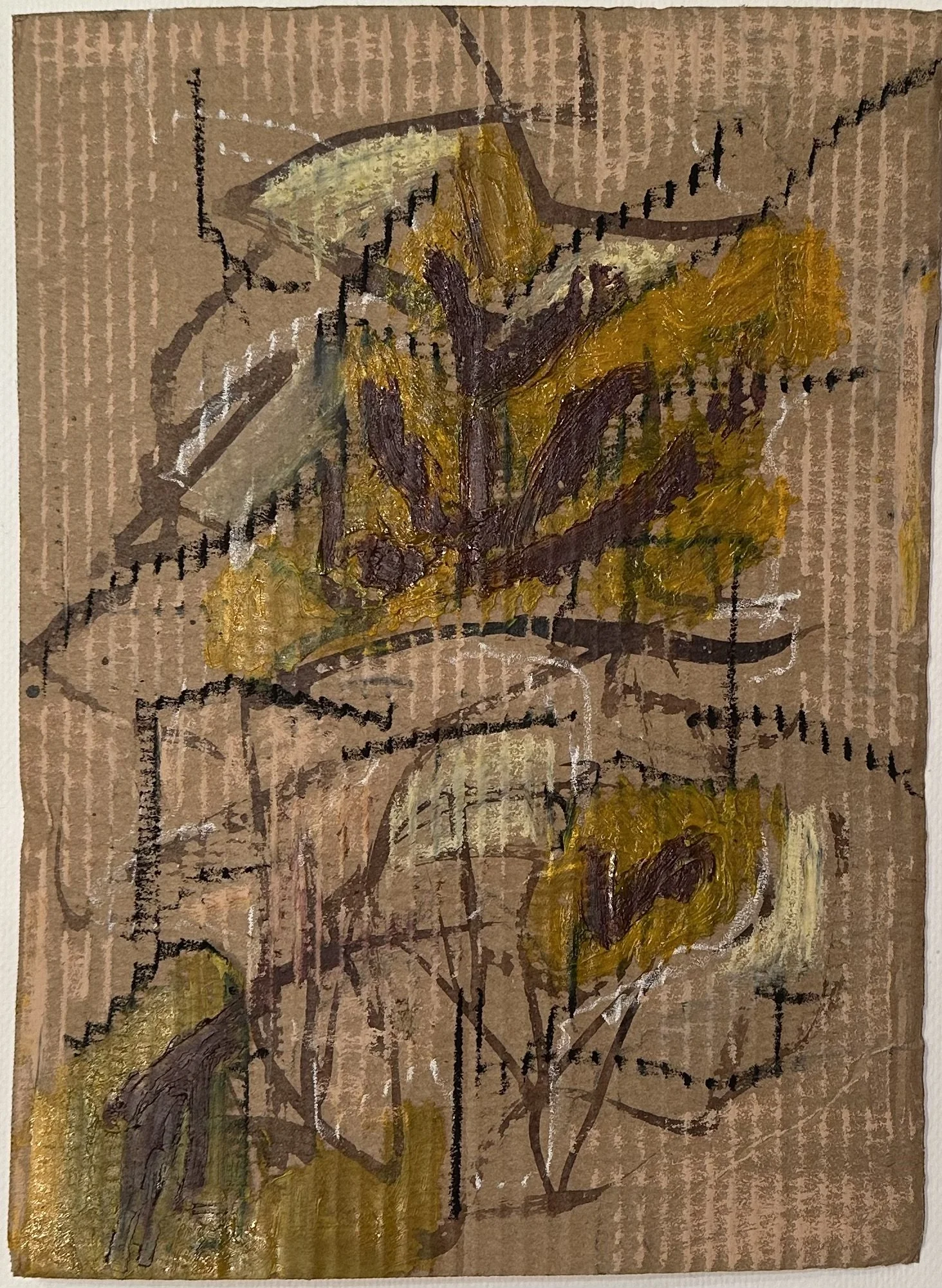 MMoC #8
Ink, pigment stick, pastel on cardboard
14 x 11"