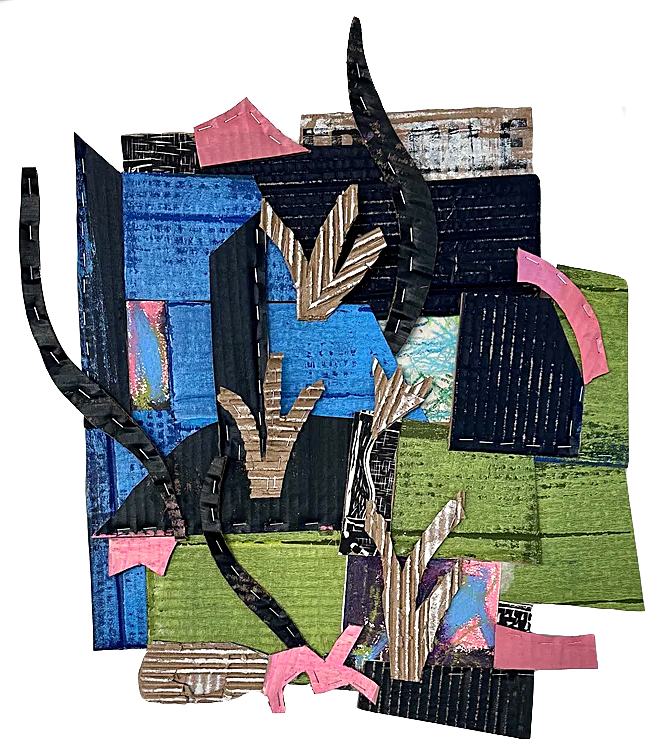 Fragile Trees
Acrylic on cardboard, staples
21 x 17 inches