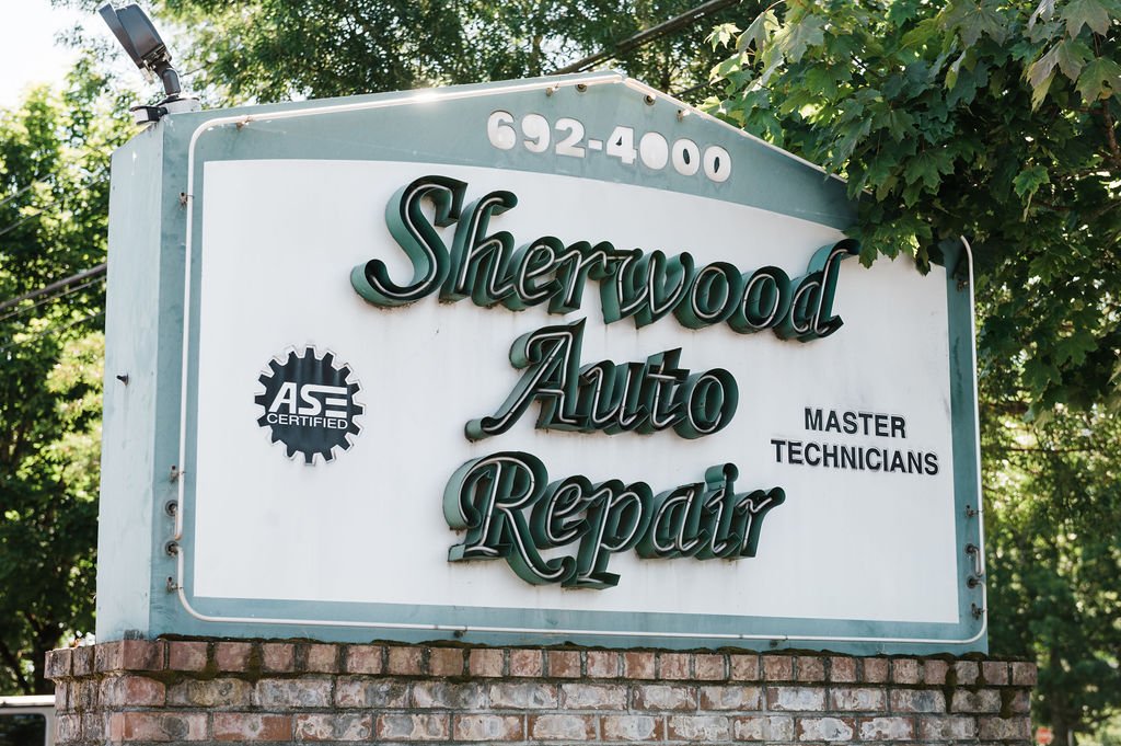 A snapshot of the Sherwood Auto Repair during a business branding photography.