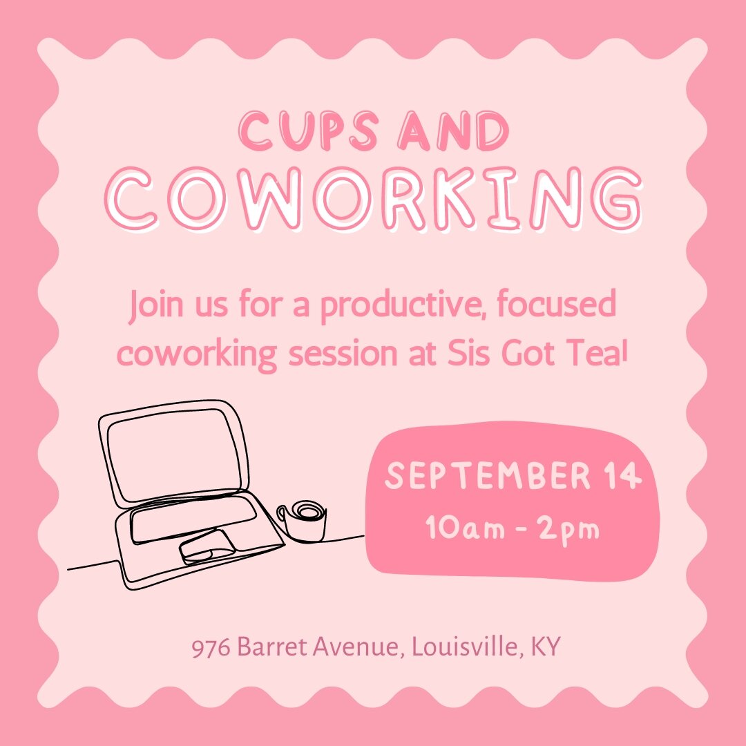 🌸Cups and Coworking 🌸

Need a change of scenery for work or a personal project? Join us for a productive, focused coworking session where you can escape the distractions and dive into your to-do list. Get ready to unlock your full potential and acc